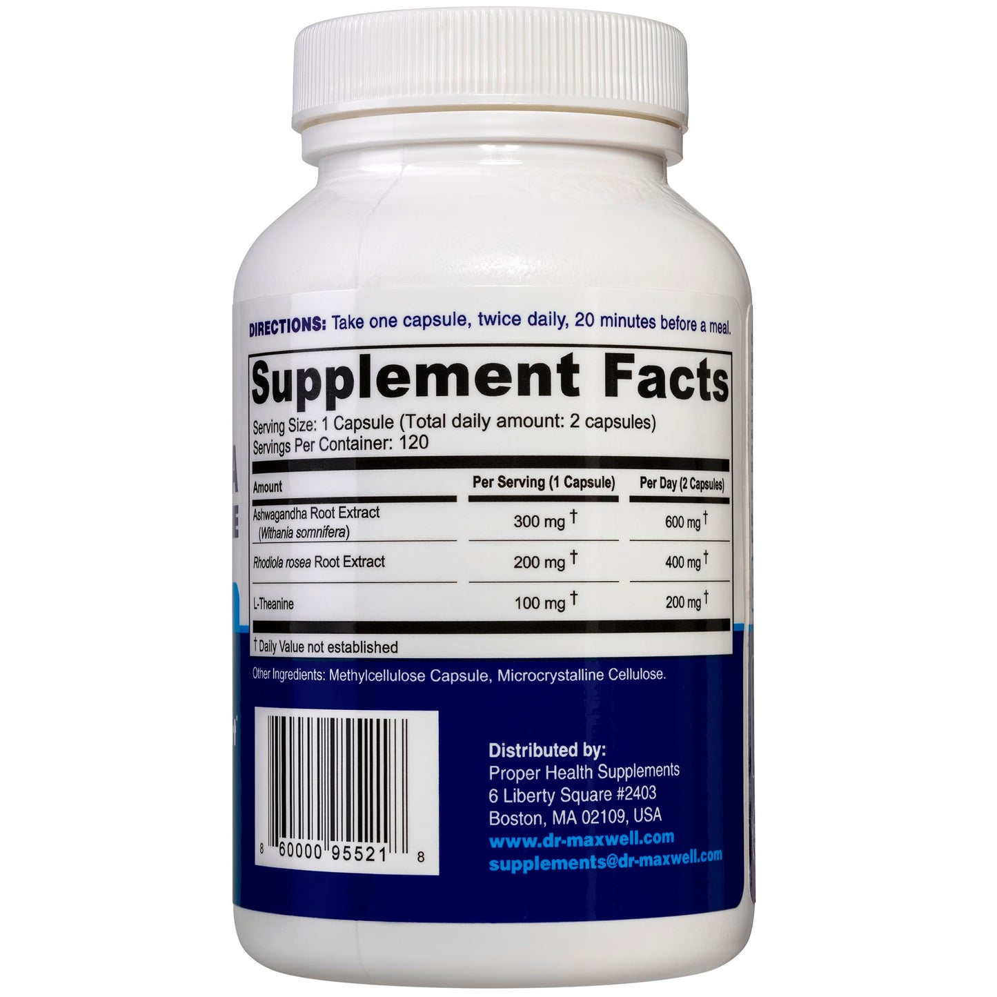 Dr. Maxwell Cortisol Manager Supplement Capsules, 120 Capsules