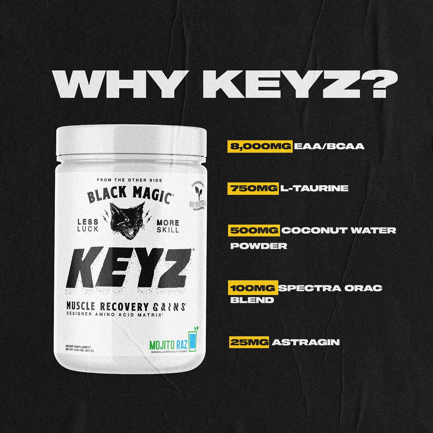 Black Magic Keyz Amino Acid Matrix Powder 14.82 oz