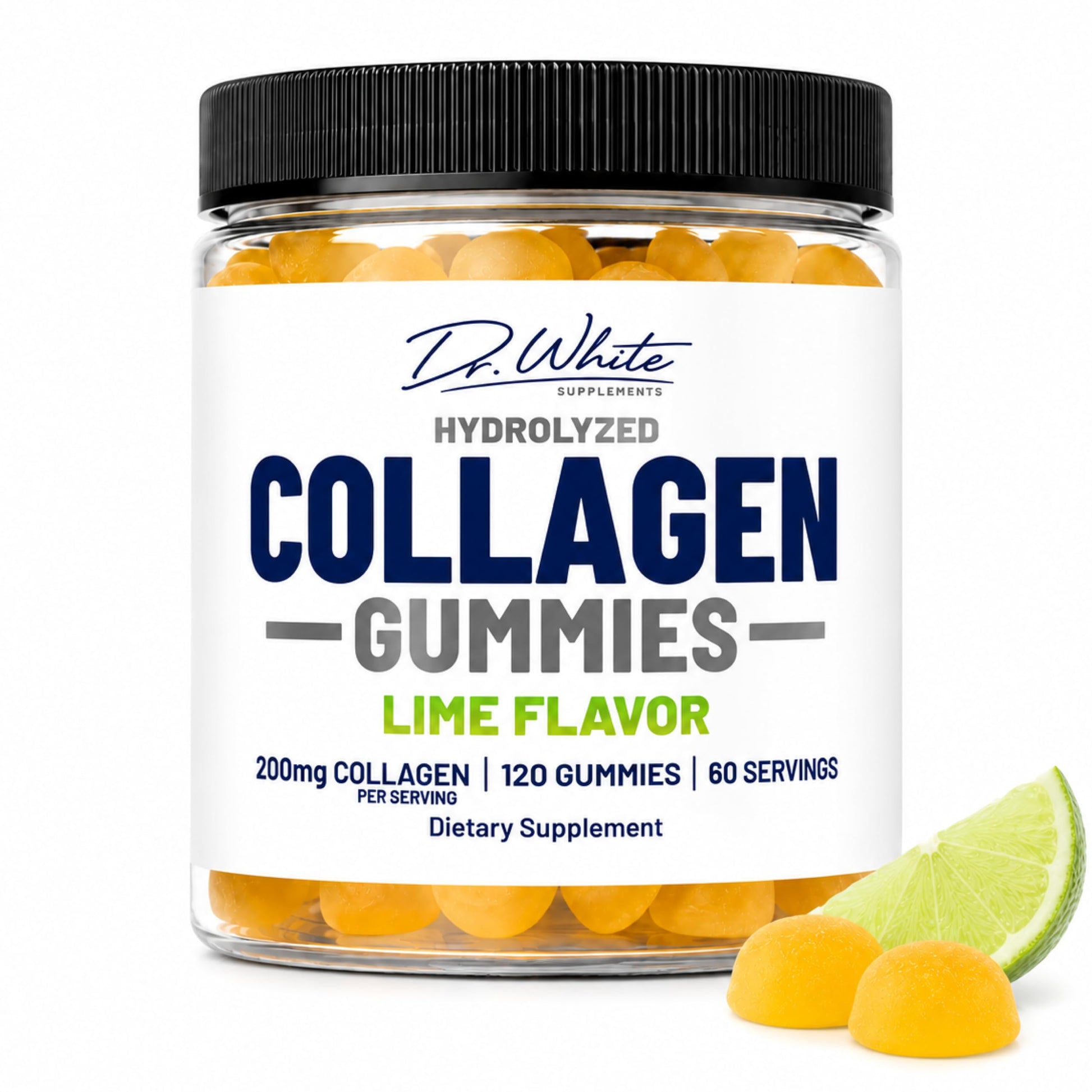 DR WHITE SUPPLEMENTS Hydrolyzed Collagen Gummies 120 Gummies