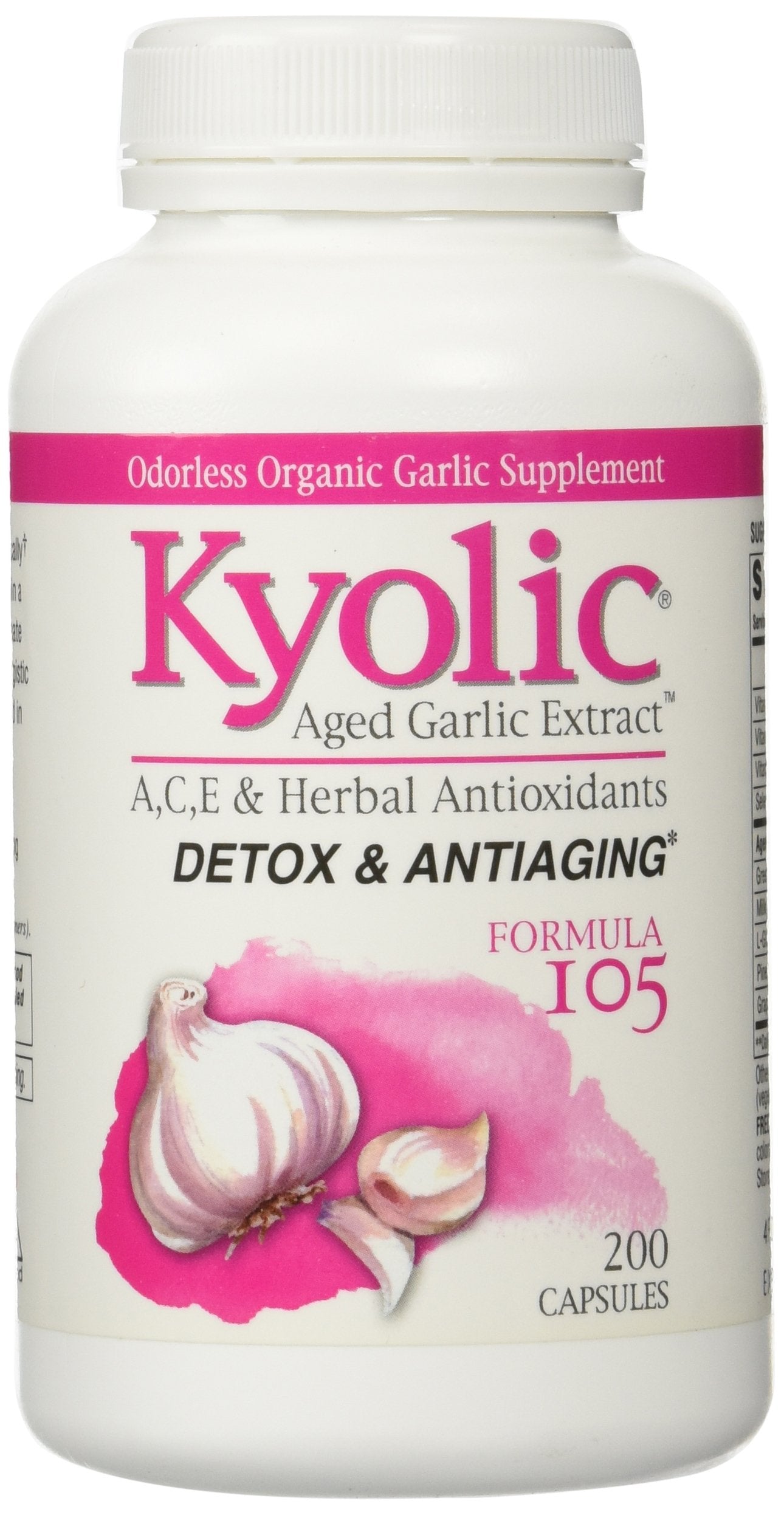 Kyolic Garlic Formula 105 Detox & Anti-Aging 200 Capsules