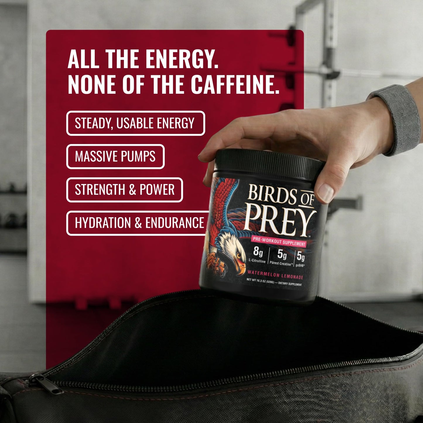 CleanForm Nutrition Birds of Prey goBHB® Caffeine-Free Pre-Workout Powder, 18.3 oz