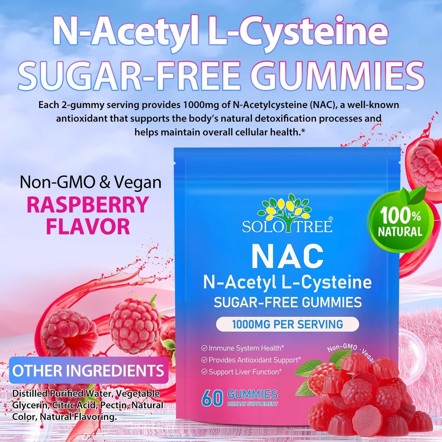 Nyloriaine NAC N-Acetyl Cysteine Gummy, 1 Count