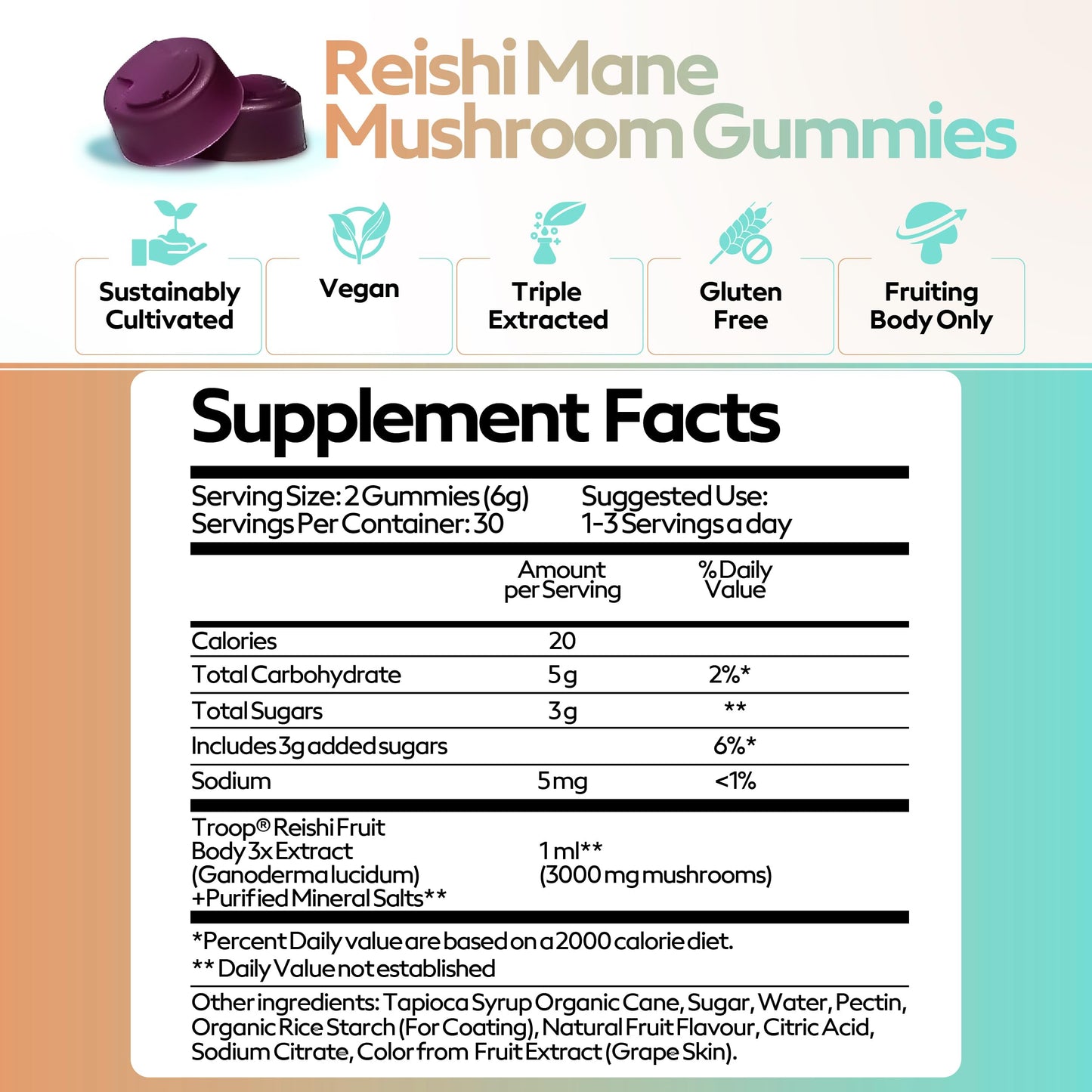 Troop Reishi Mushroom Gummies 60 Count