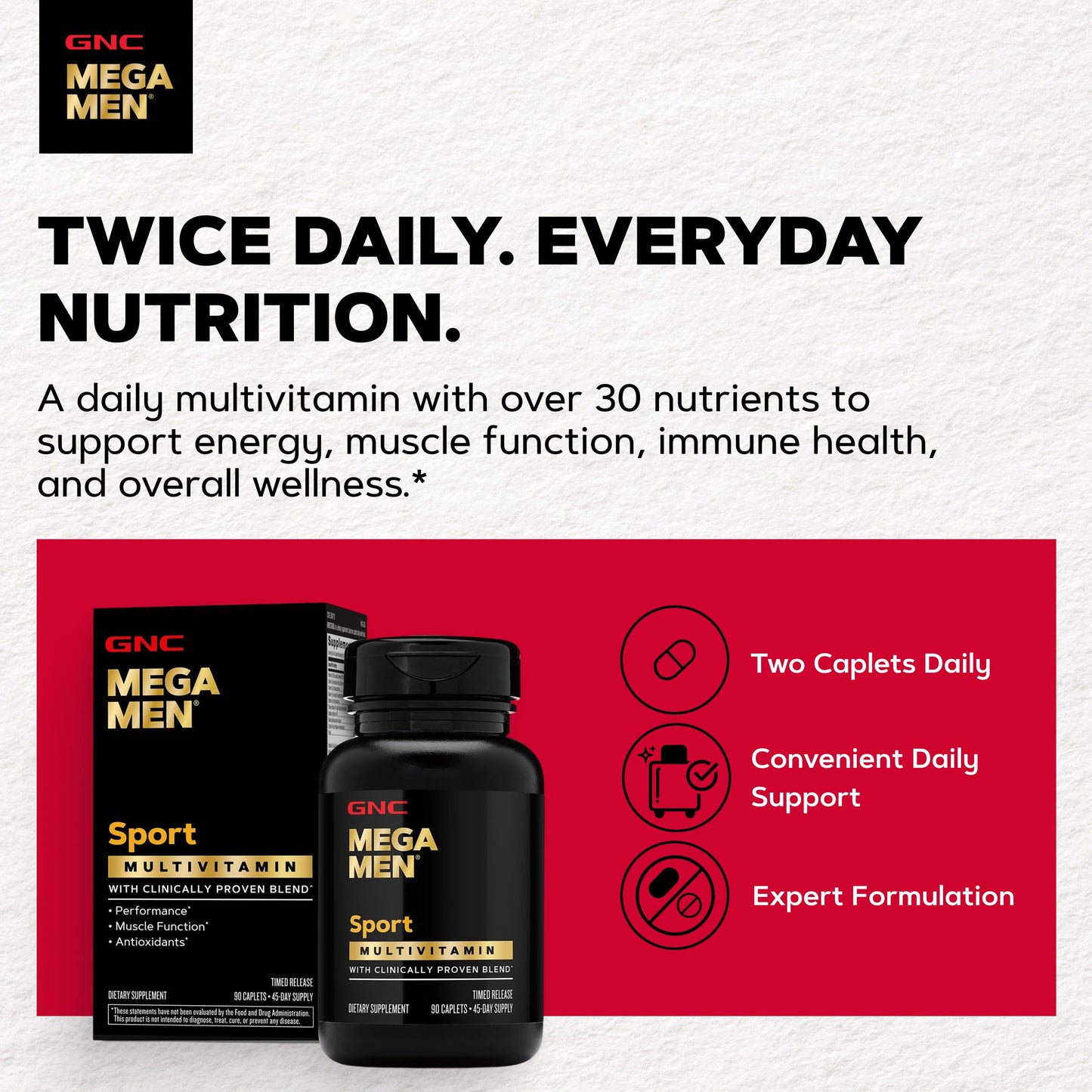 GNC Mega Men Sport Multivitamin Capsule 90 Count
