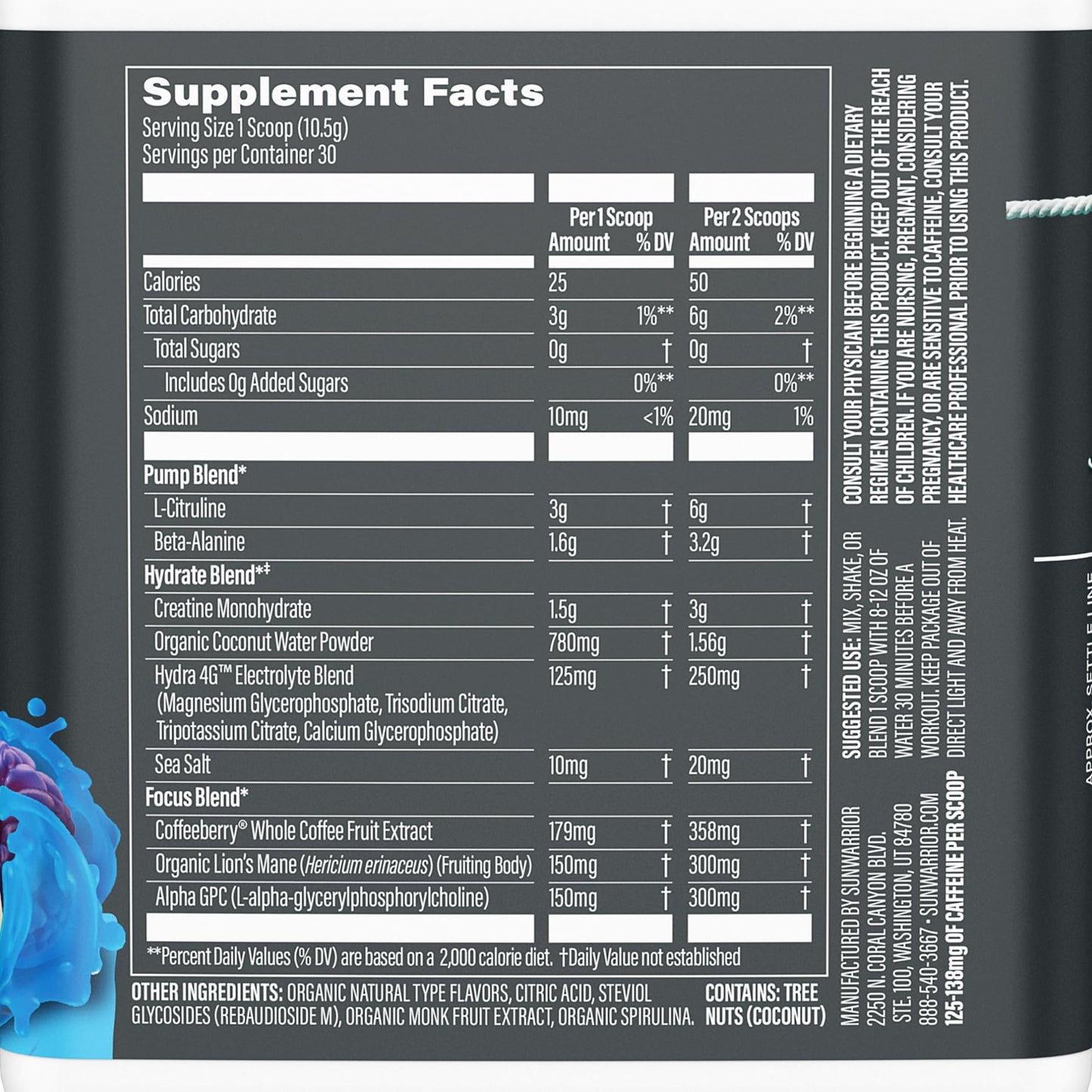 Sunwarrior Pre Workout Powder 11.13