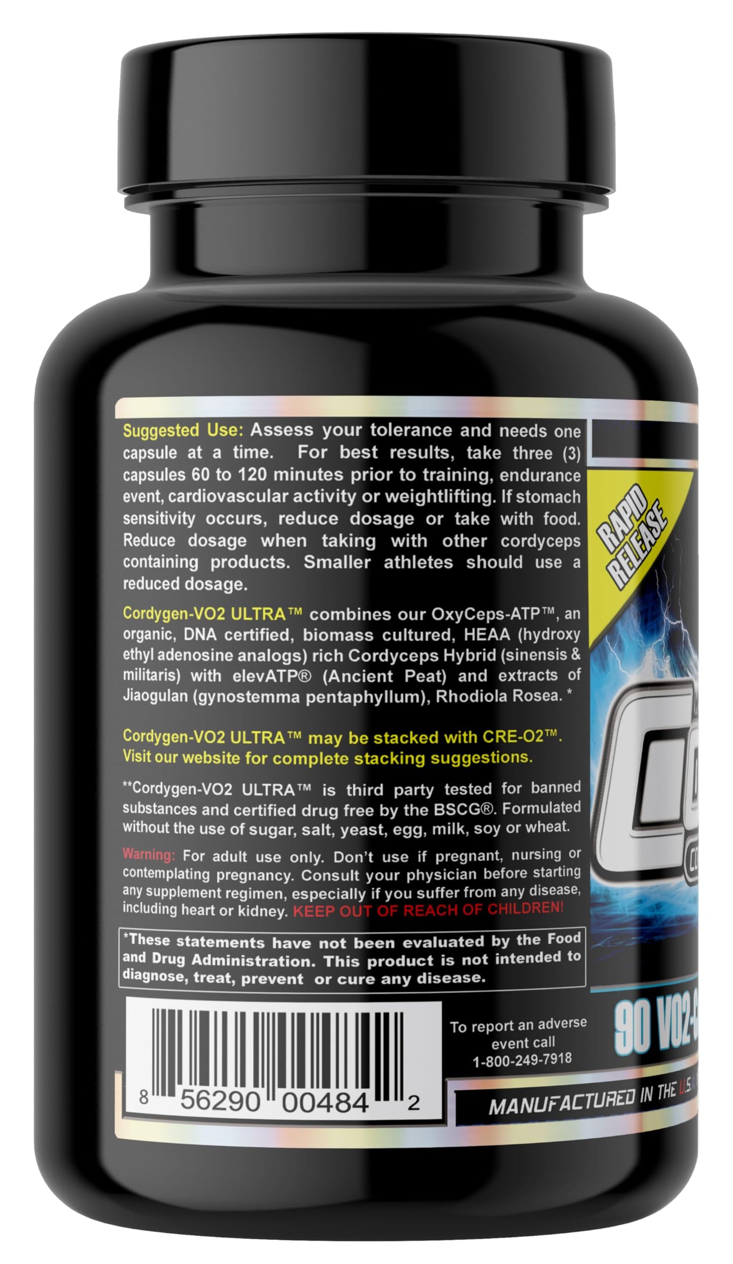 MST Cordygen VO2 Ultra Capsule, 90 Count