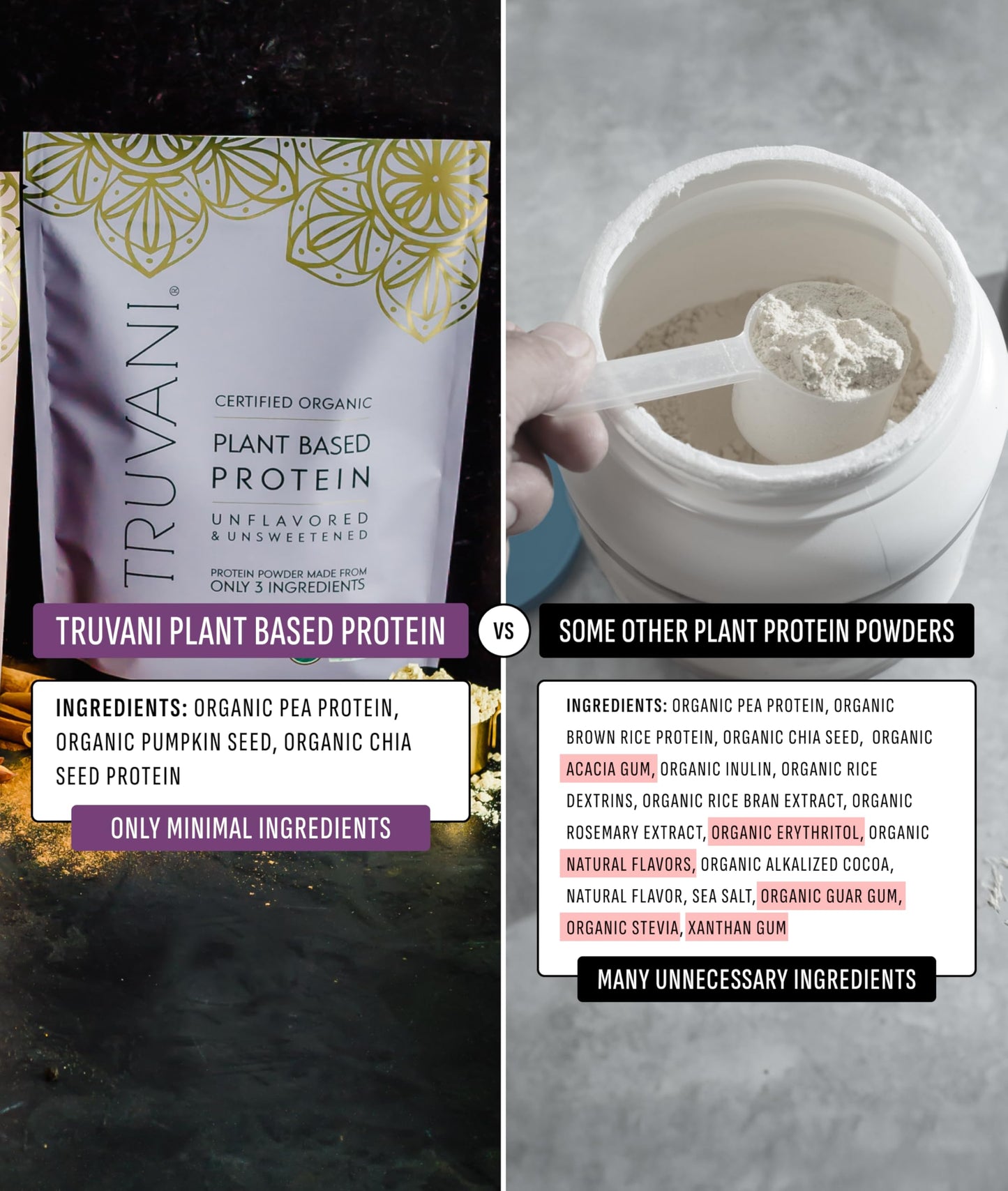 Truvani Pea Protein Powder 20 Servings