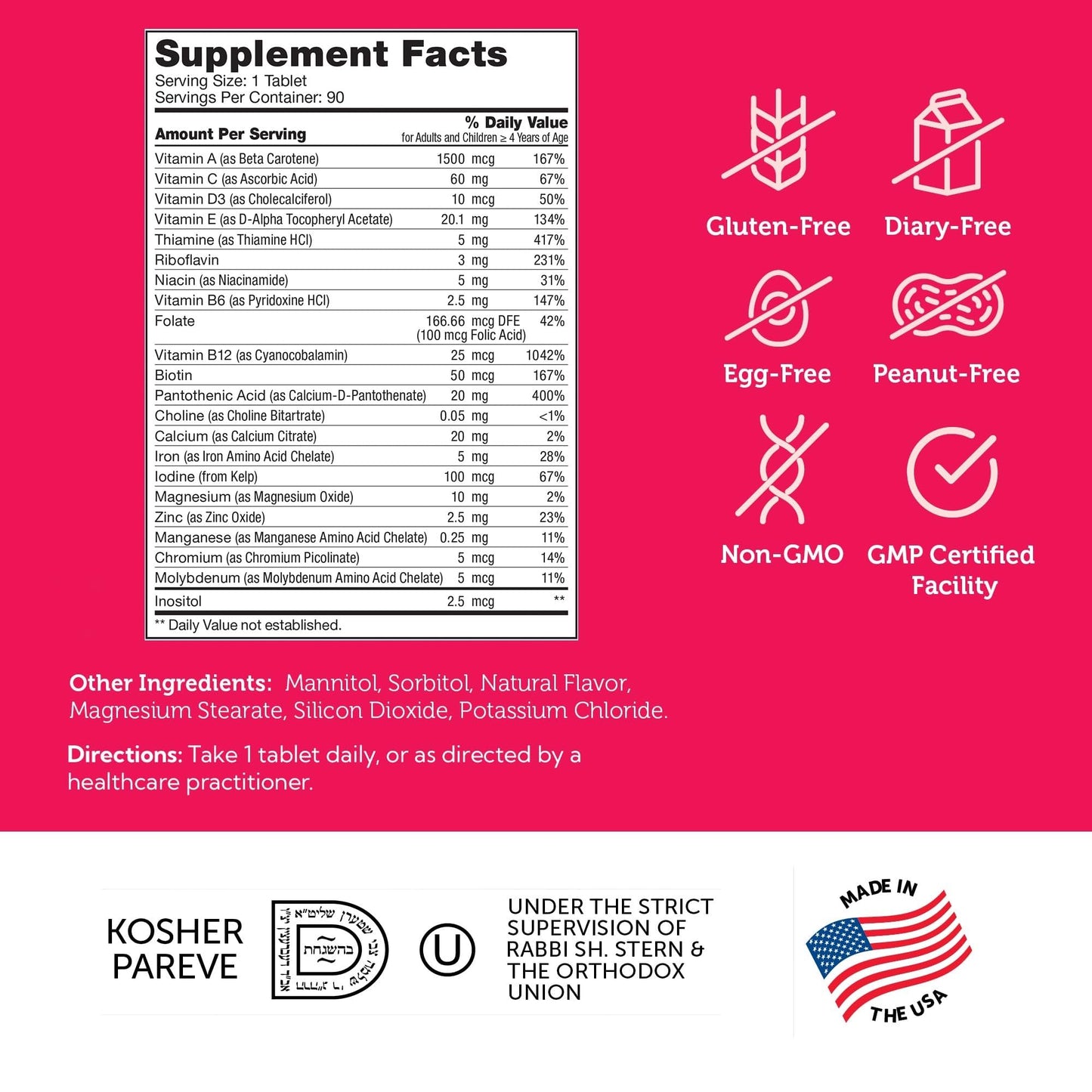 Zahler Junior Multi - Children's Complete Multivitamin Tablets, 90 Count