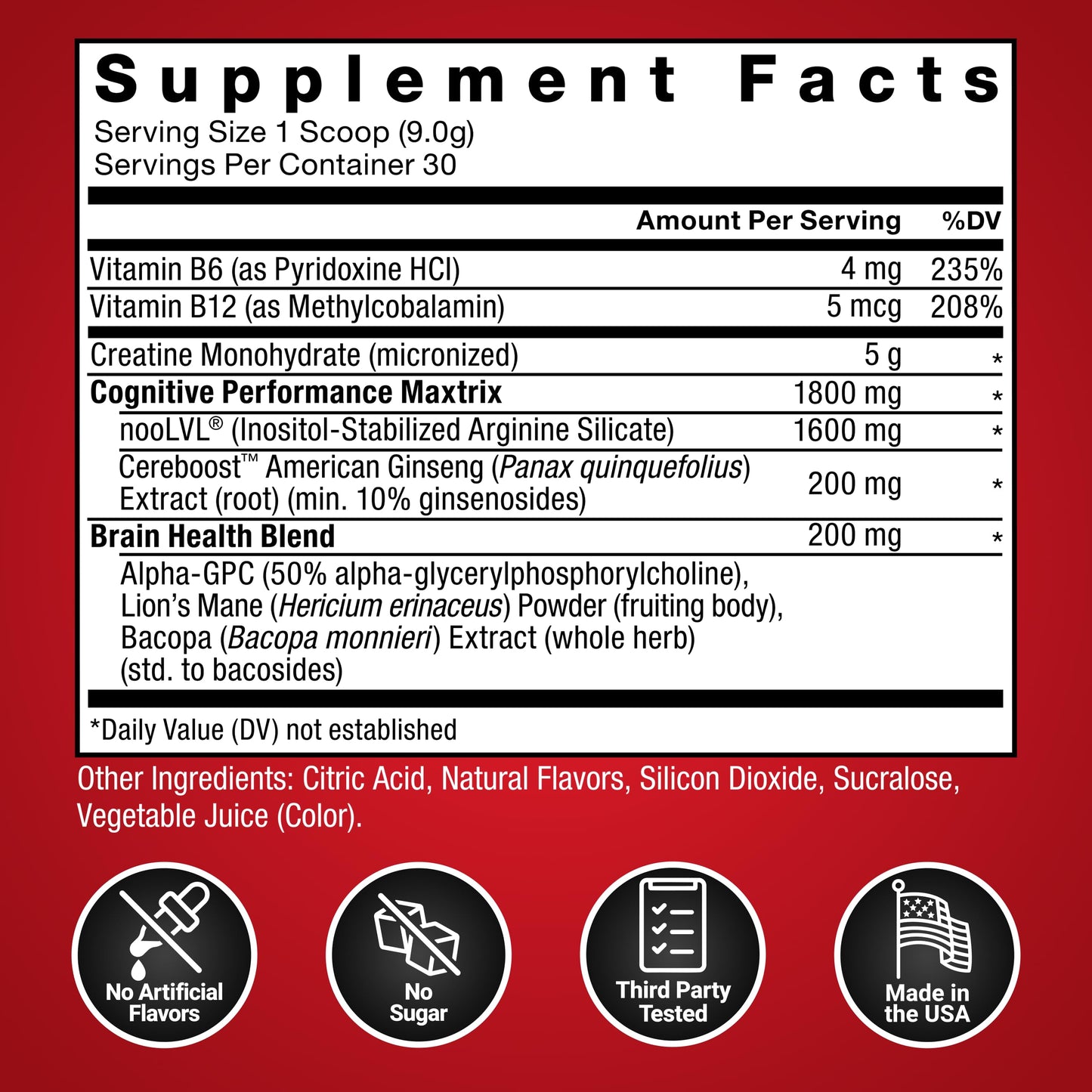 Force Factor Creatine Brain + Body Monohydrate Powder, 9.5 Ounce