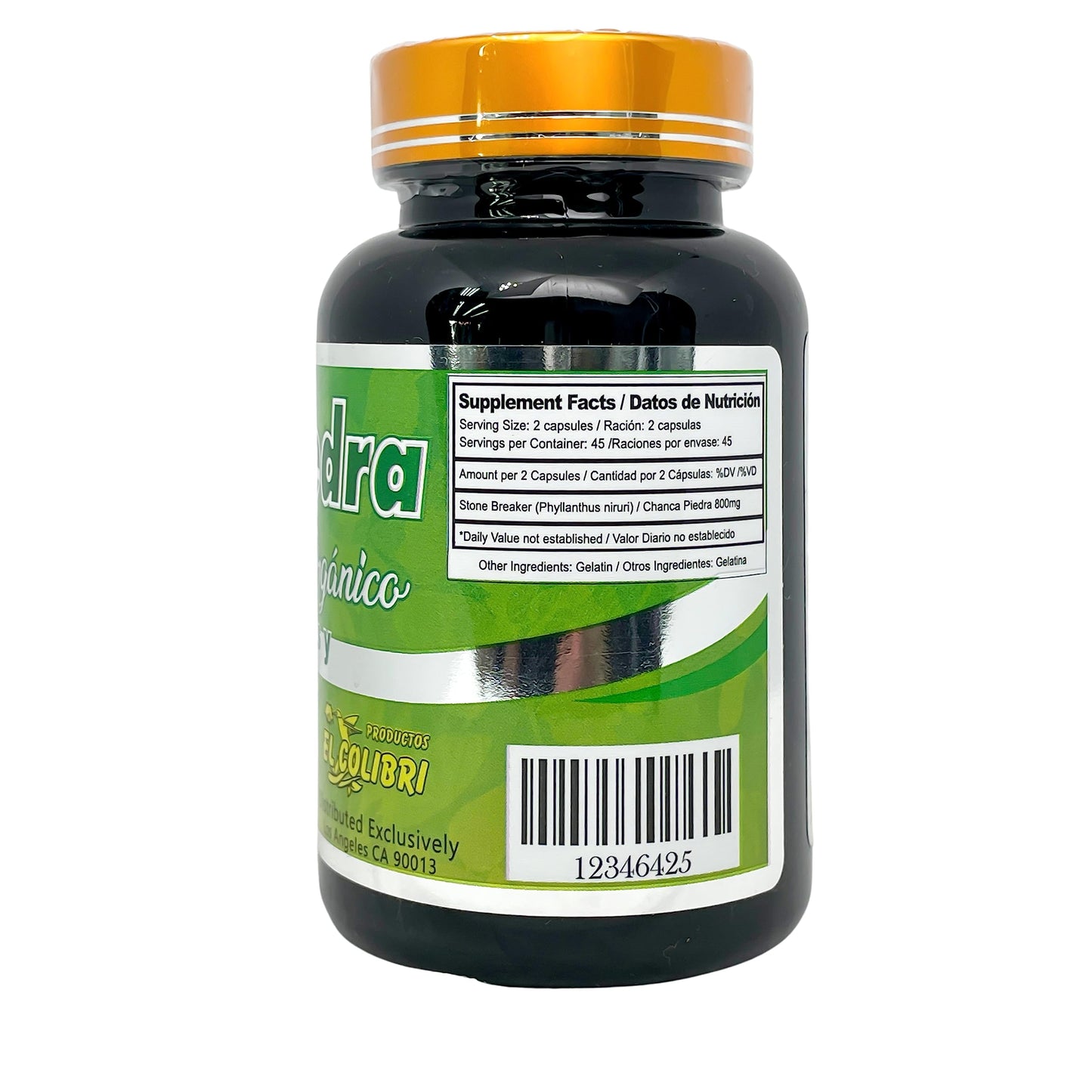 Productos El Colibri Chanca Piedra Stone Breaker 100% Organic 600mg 90 Capsules