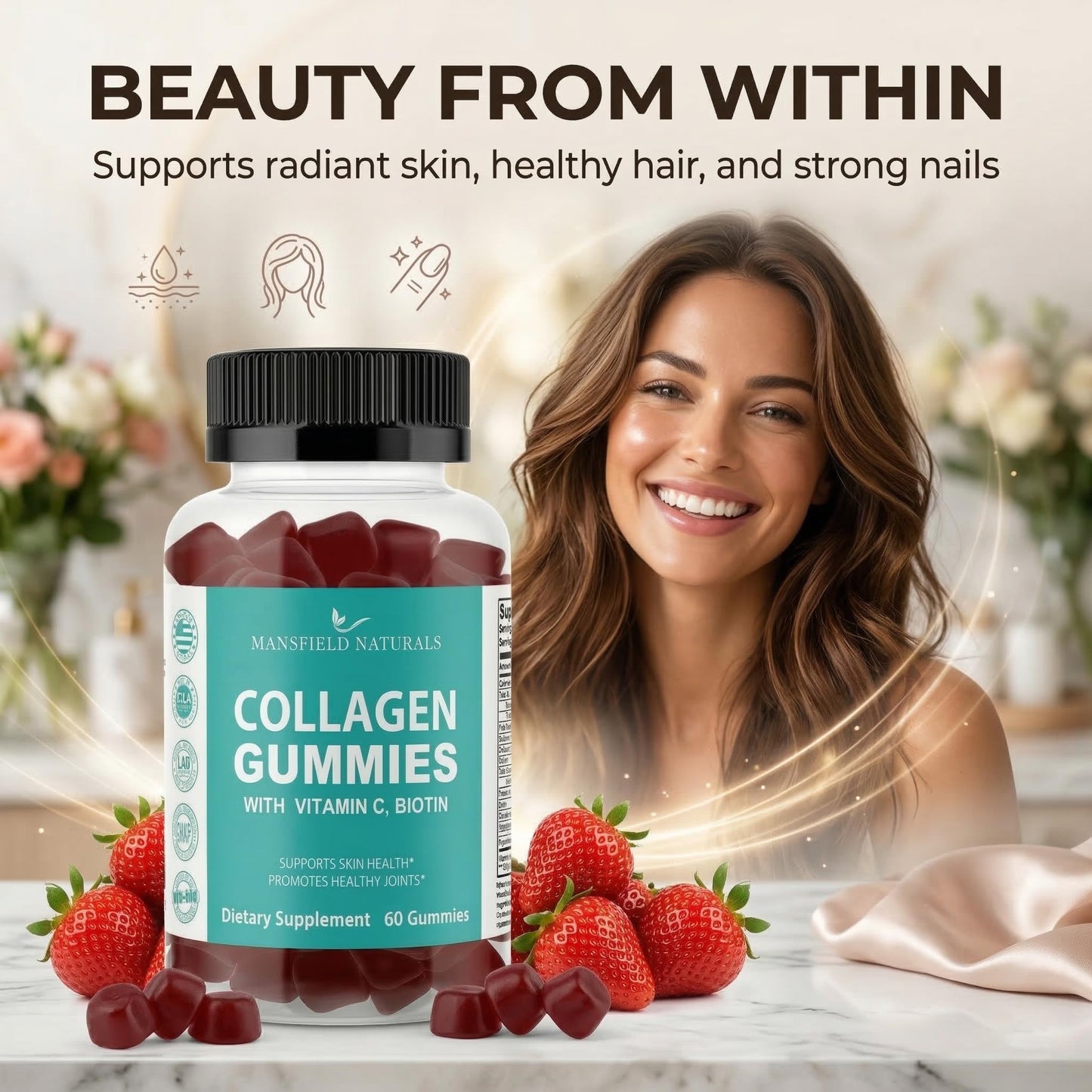 Mansfield Naturals Collagen Gummies, 60 Count