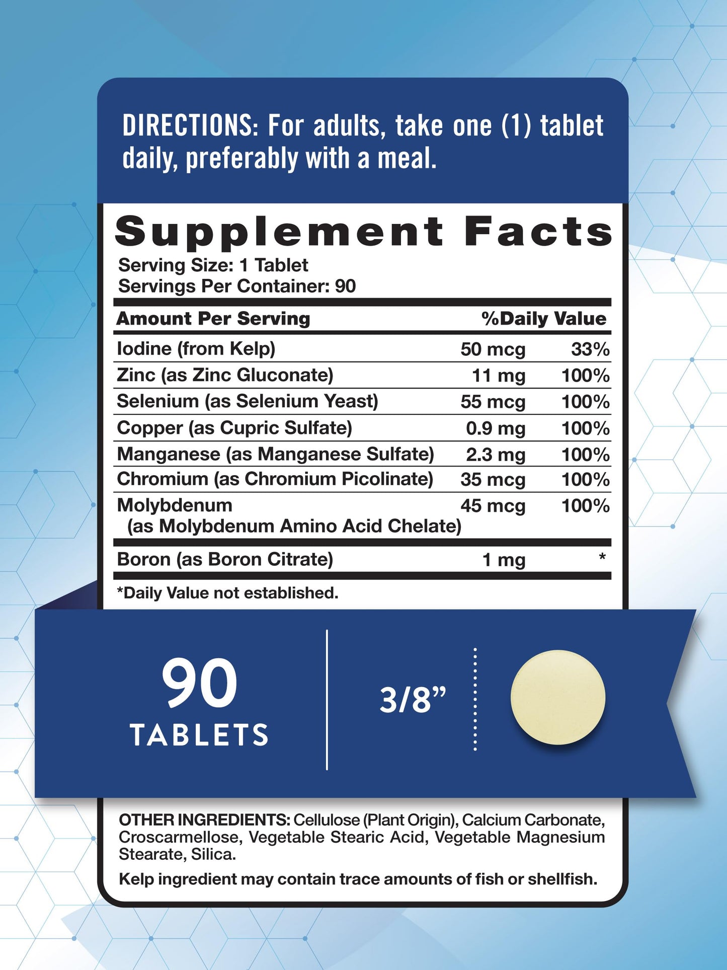 Nature's Truth Trace Minerals Supplement with Iodine Tablets, 90 Count