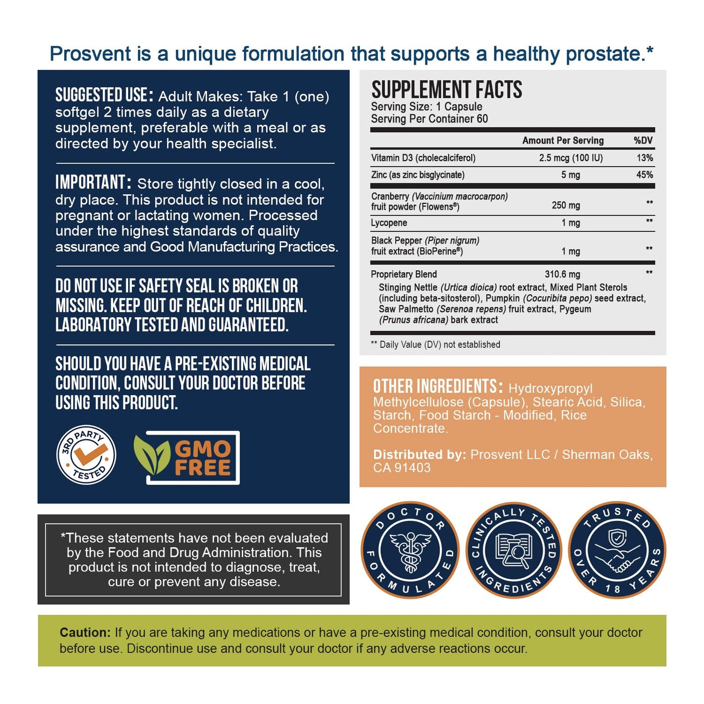 Prosvent Advanced Prostate Support Ultra Softgels 60