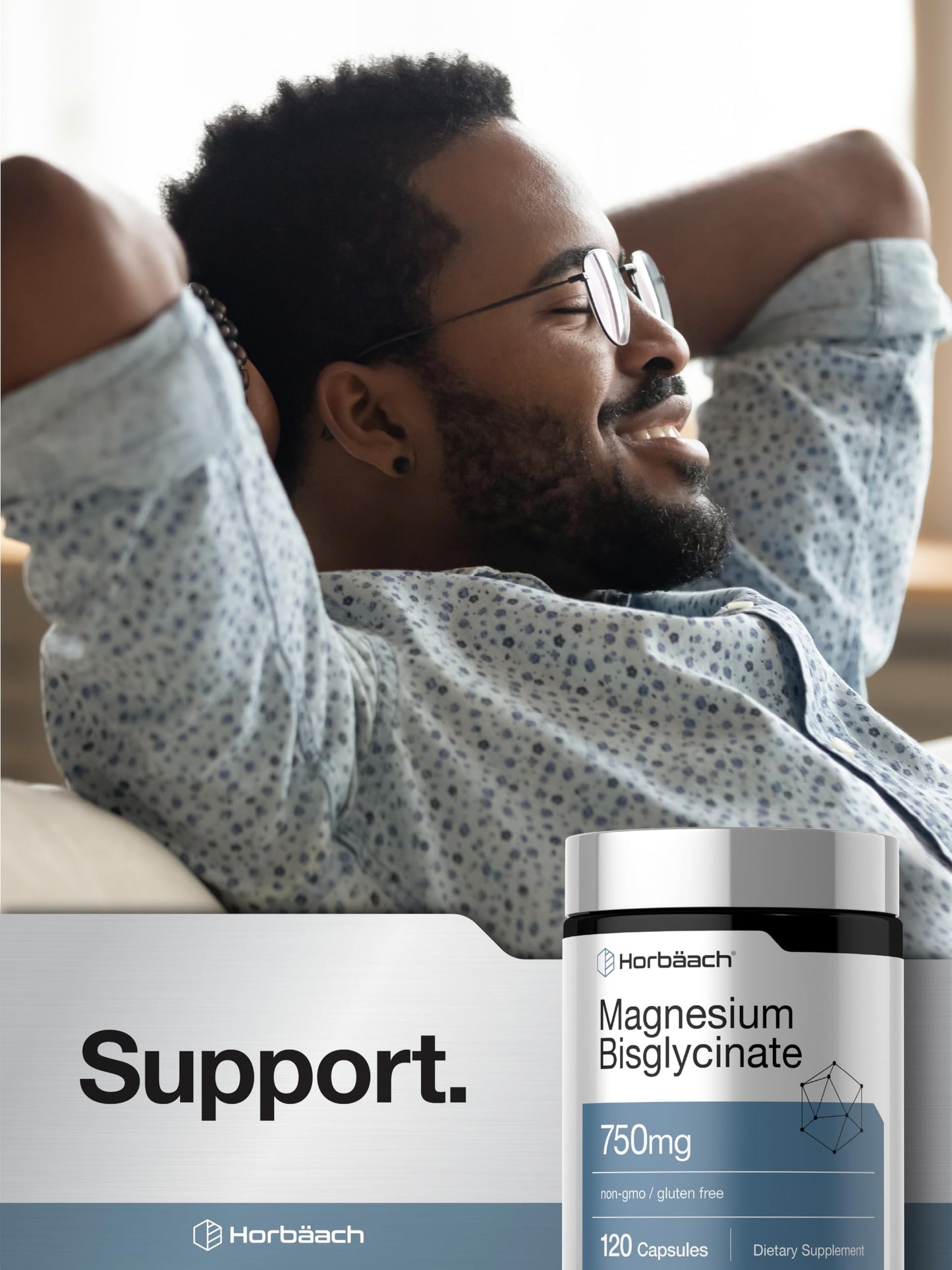 Horbäach Magnesium Bisglycinate 120 Capsules