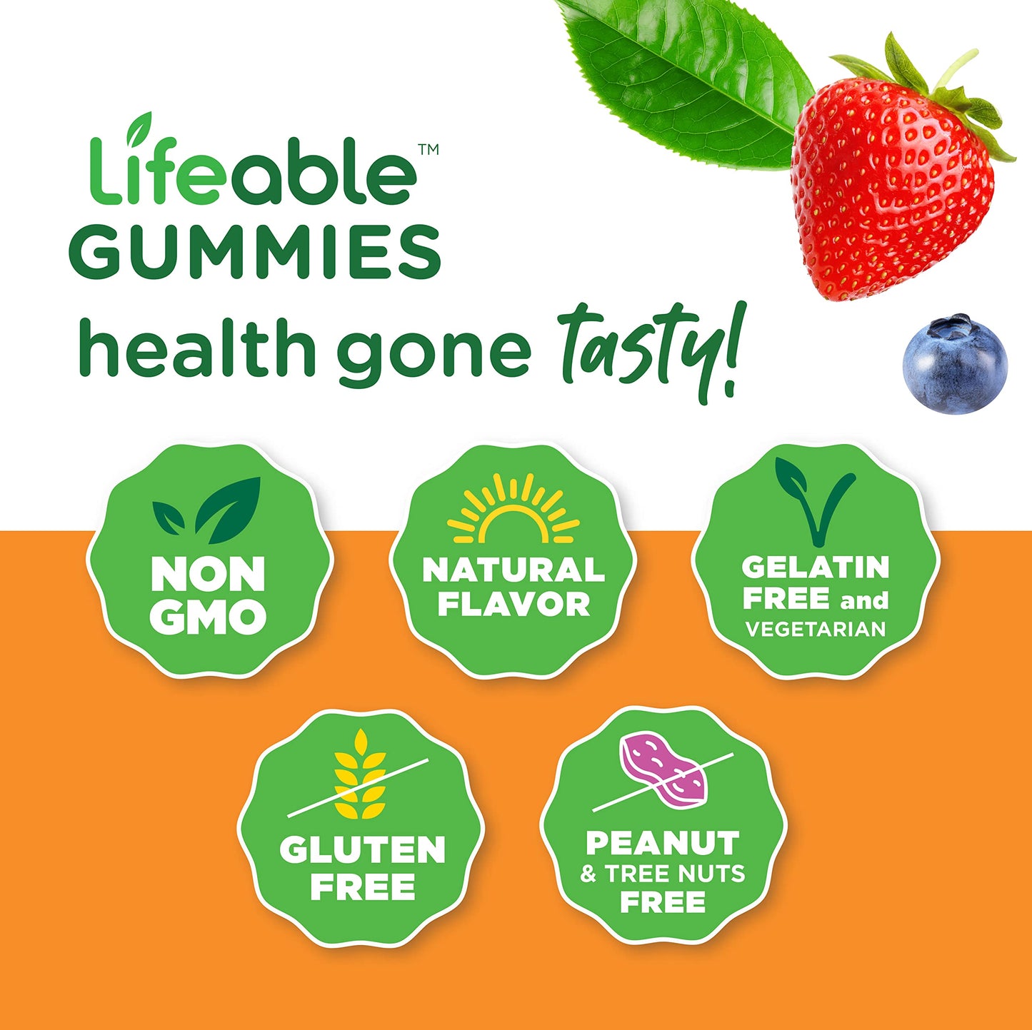 Lifeable Turmeric Curcumin with Ginger & Black Pepper Extract 2000mg 180 Gummies