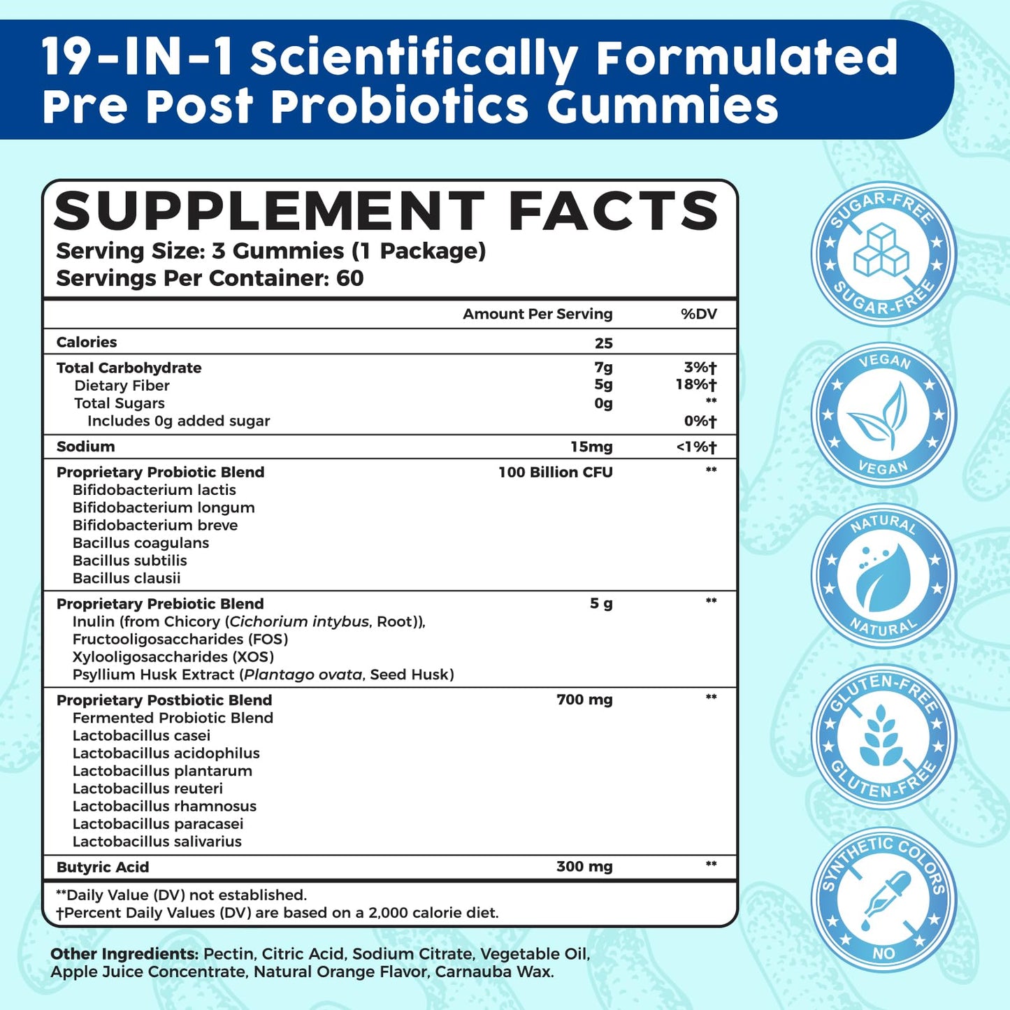 Hanliste Probiotic Gummies 180 Count