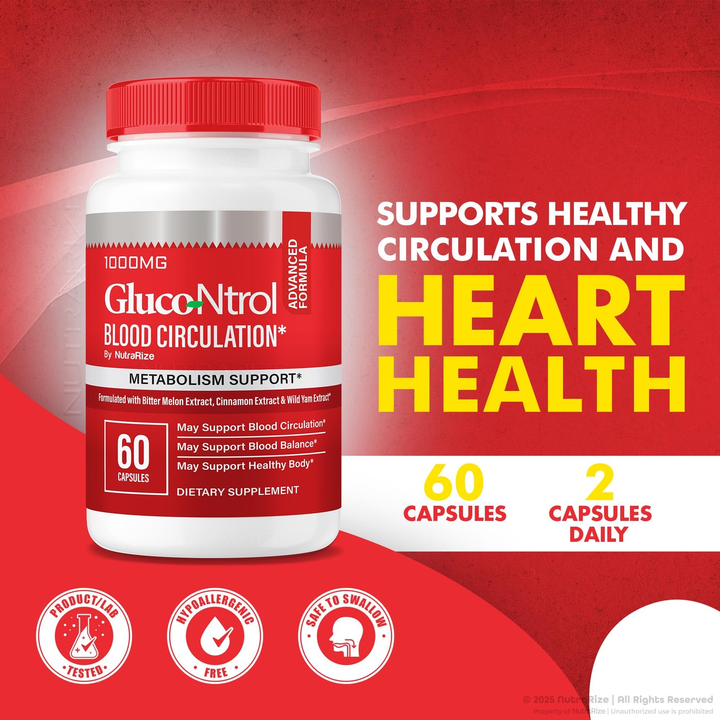 NutraRize Glucontrol Capsules 60 Count