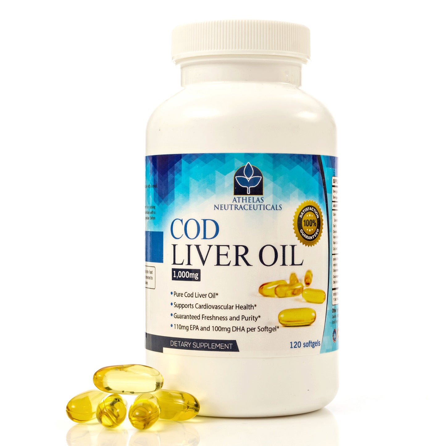 Athelas Neutraceuticals Cod Liver Oil Capsules Softgel 120
