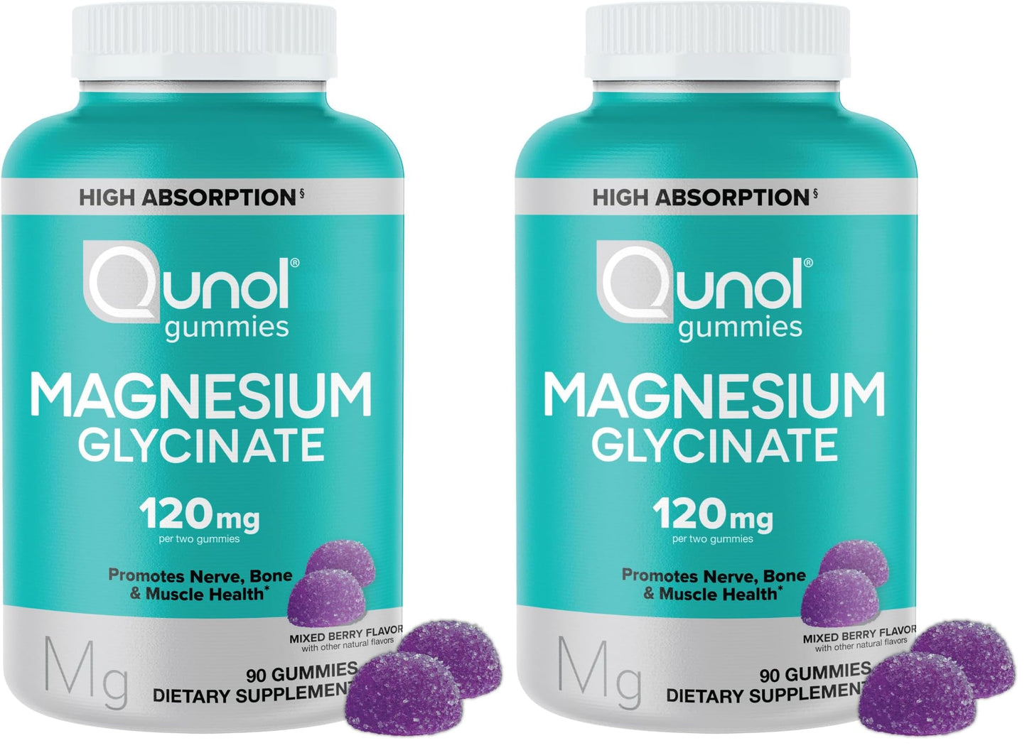 Qunol Magnesium Glycinate Gummies 180 Count
