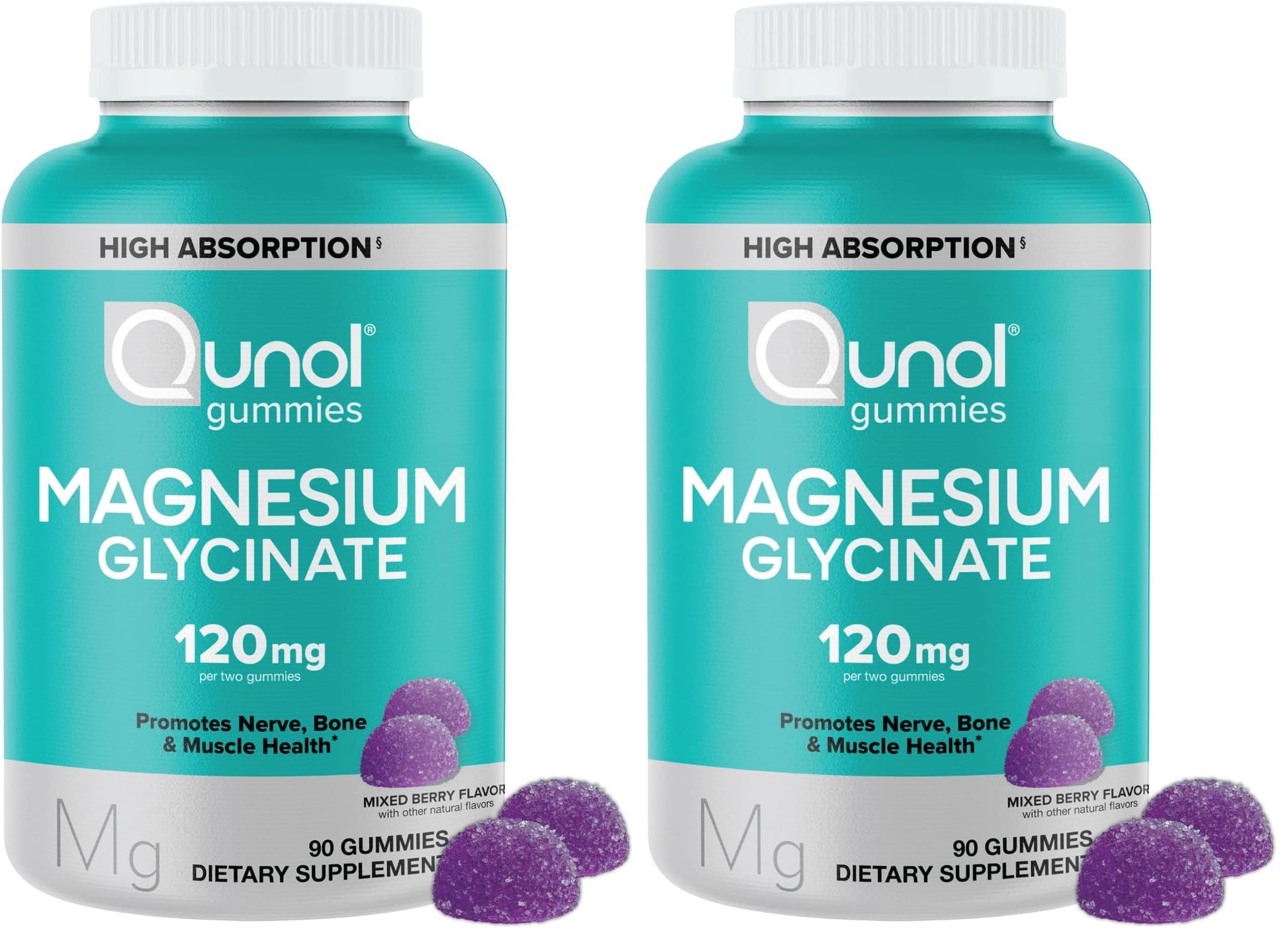 Qunol Magnesium Glycinate Gummies 180 Count