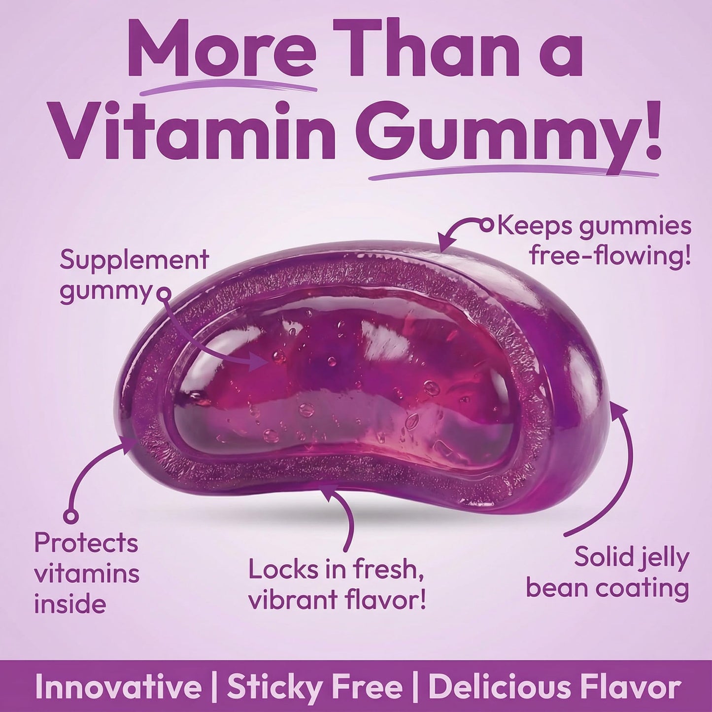 Human Beanz Multivitamin Jelly Bean Gummies with Zinc for Men and Women, Berry Blast Flavor, 120 Gummies