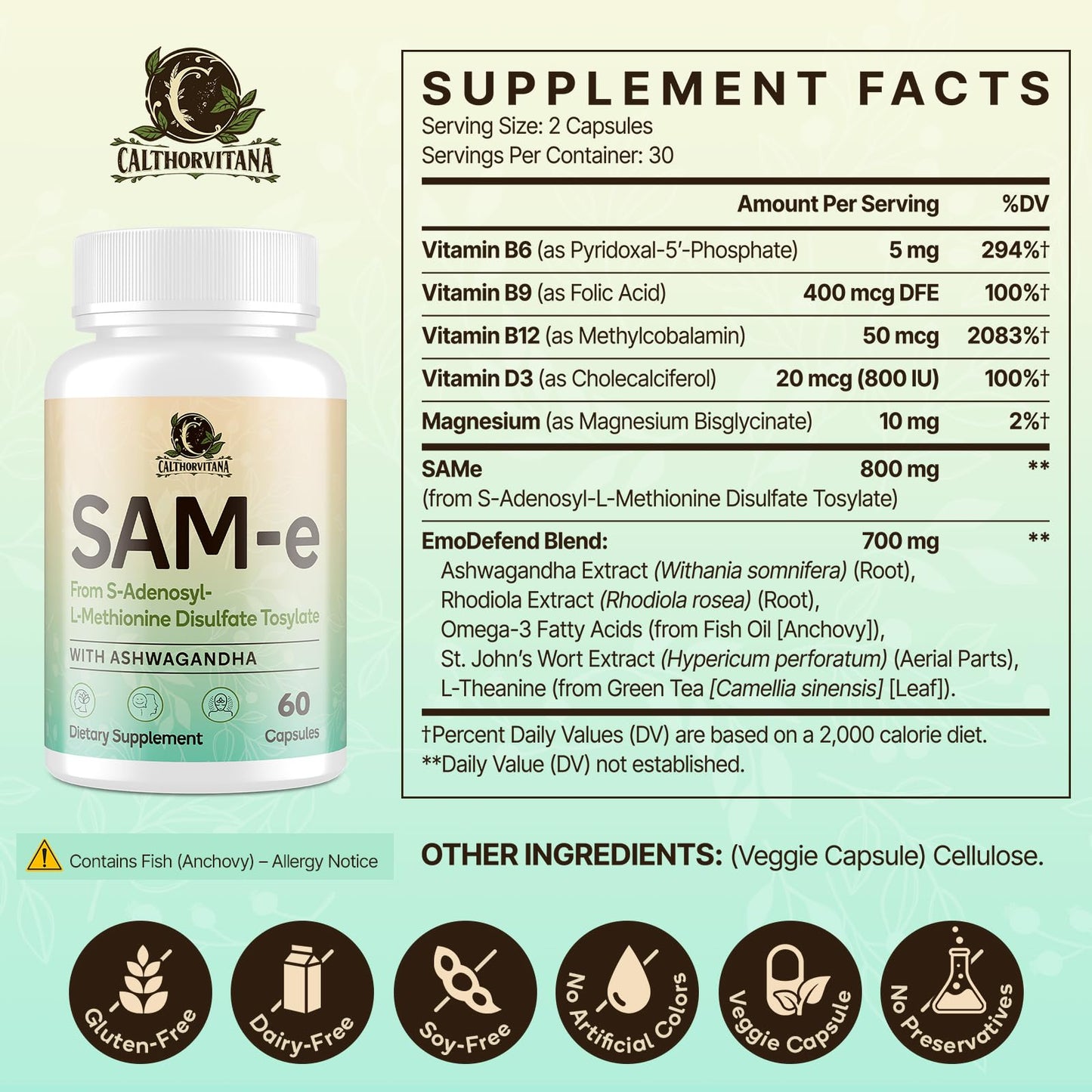 C Calthorvitana SAM-e Capsule Complex, 120 Capsules