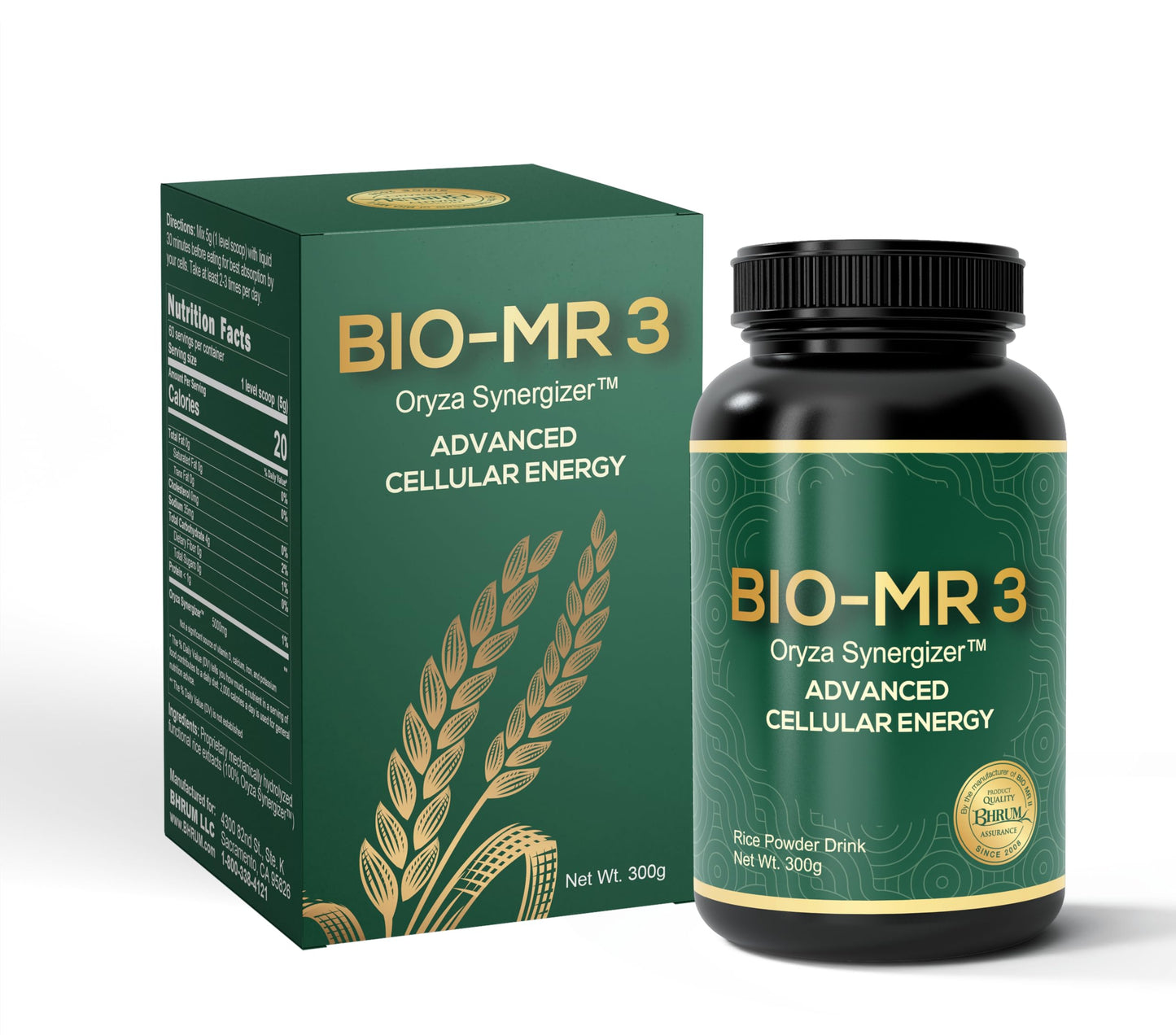 Bhrum Bio-MR 3 Advanced Cellular Energy Booster - 300g Oryza Synergizer Powder, 11