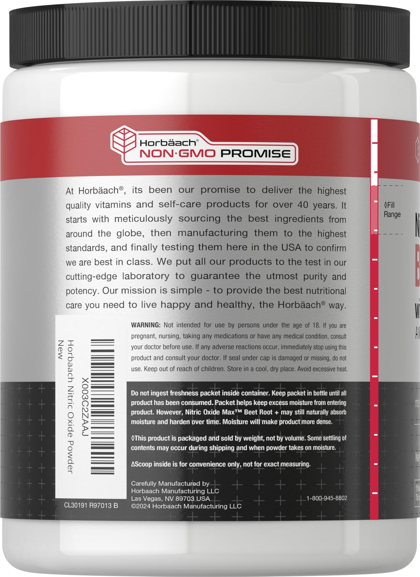 Horbäach Nitric Oxide Powder, 16 oz