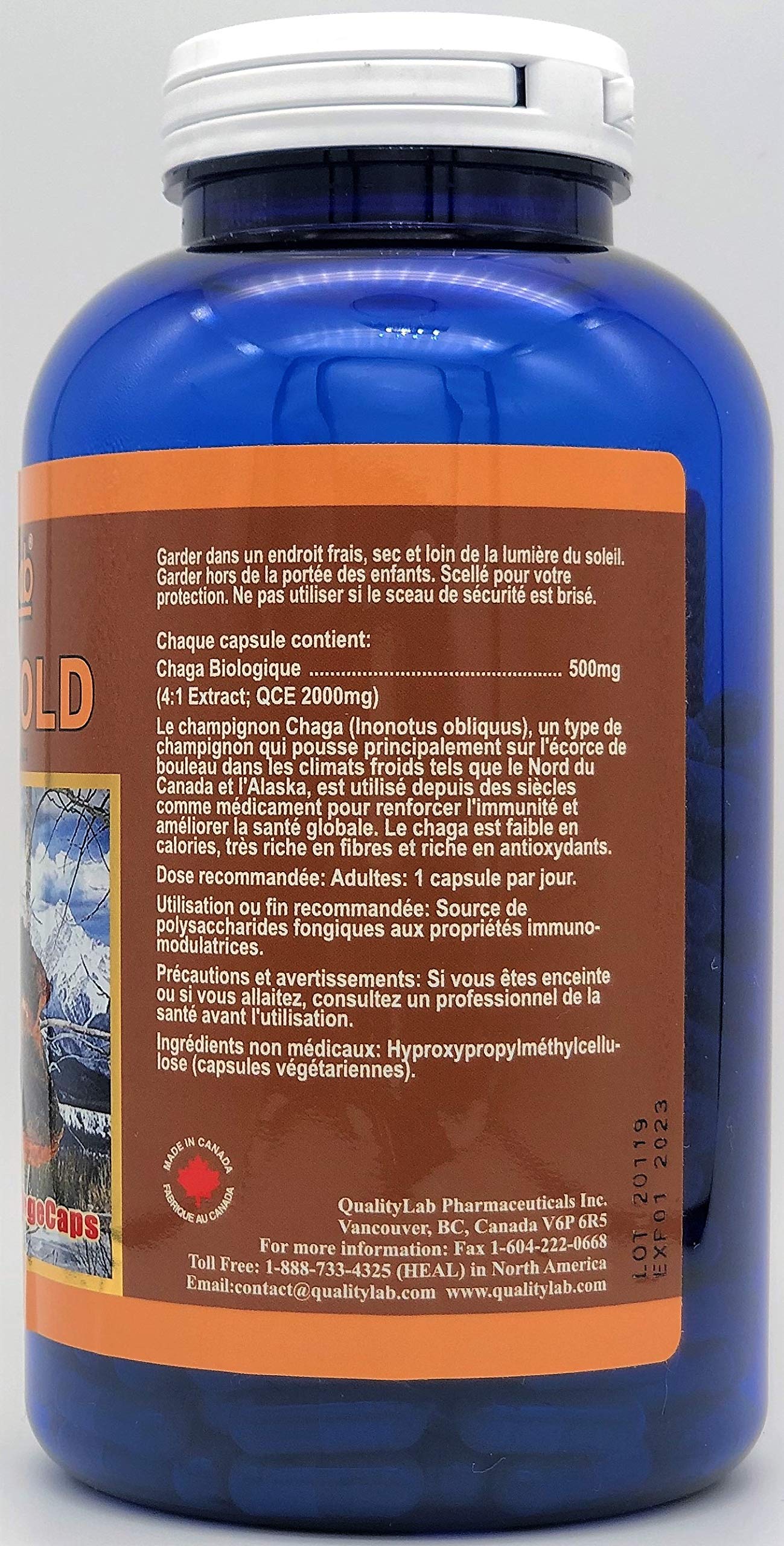 QUALITYLAB Chaga Gold 500 mg Capsules 360