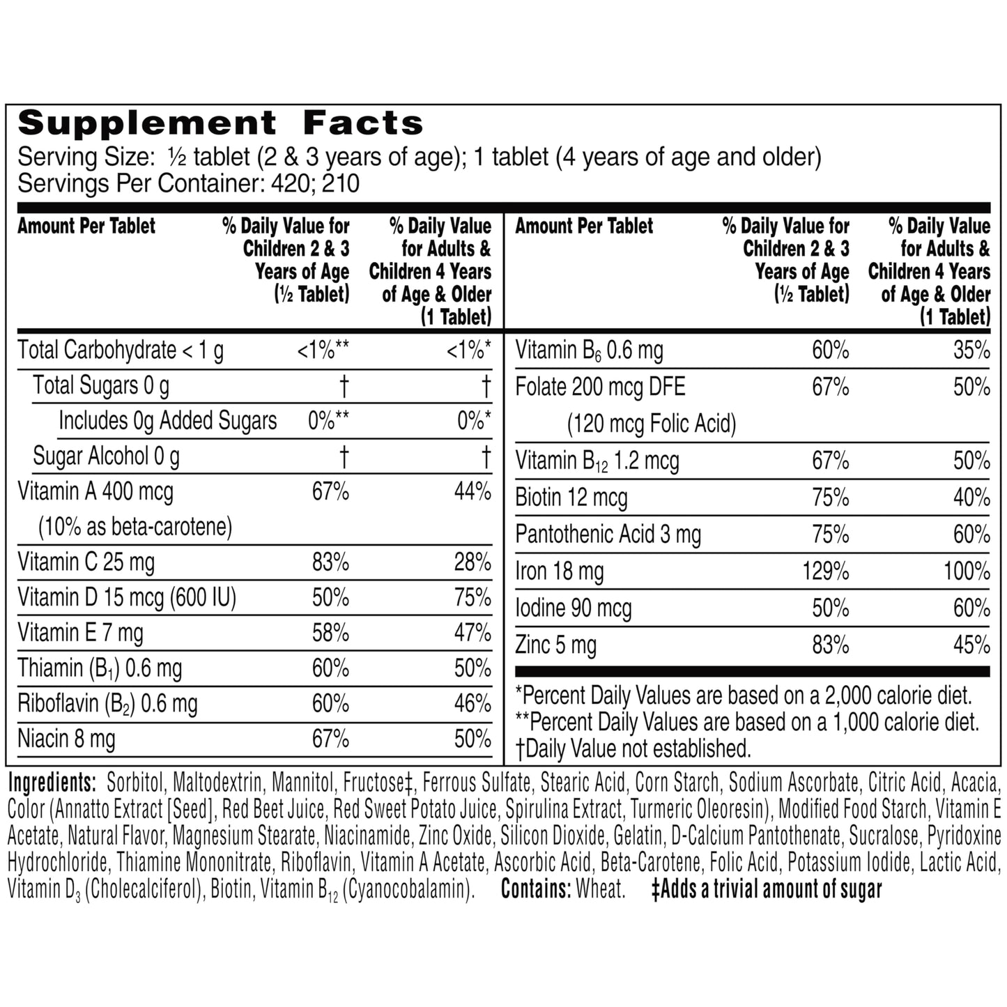 Flintstones Vitamins Kids Multivitamin Chewable 210 Count