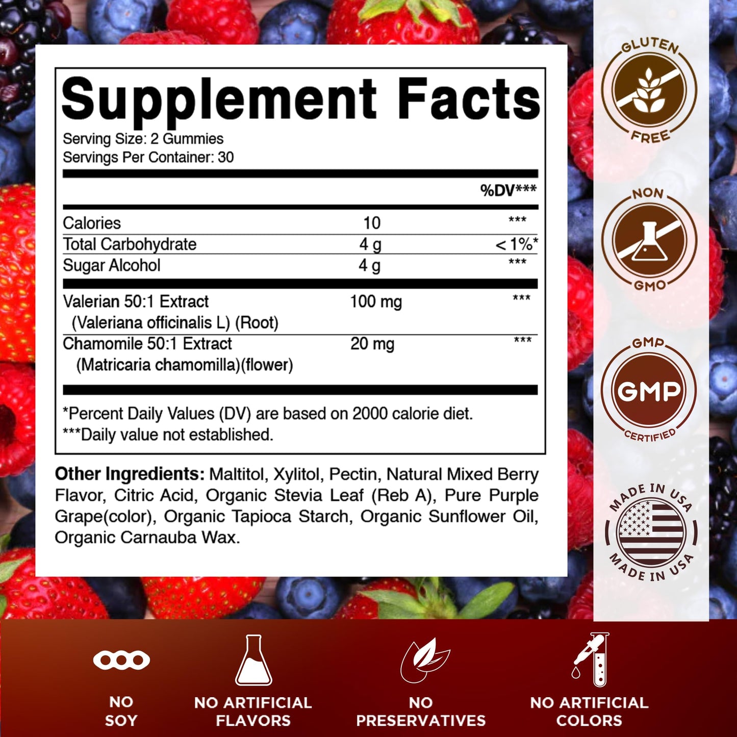 Vitamatic Valerian Root & Chamomile Gummies 120 Count