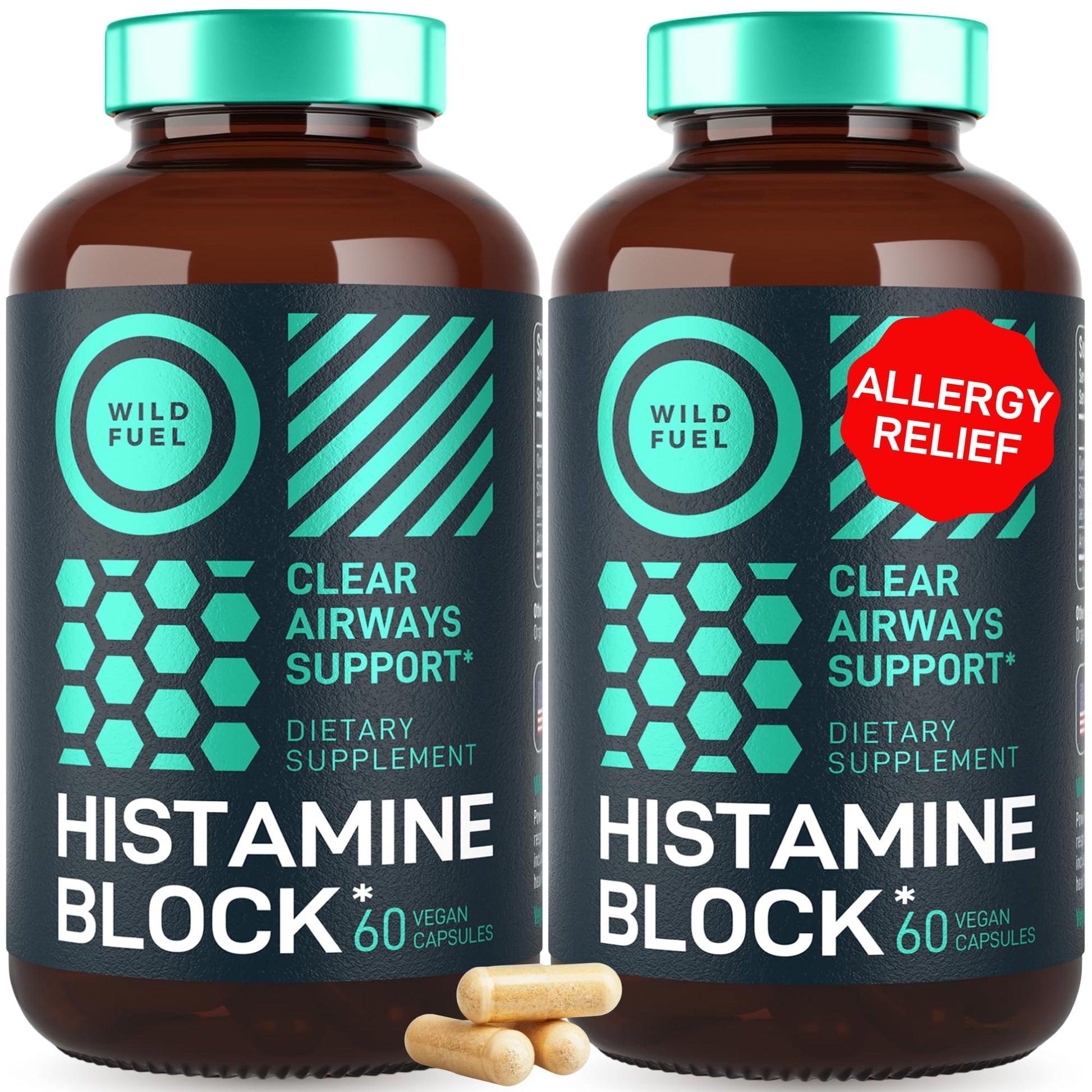 WILD FUEL Histamine Block Flavonoids Capsules with Quercetin and Nettle, 120 Capsules