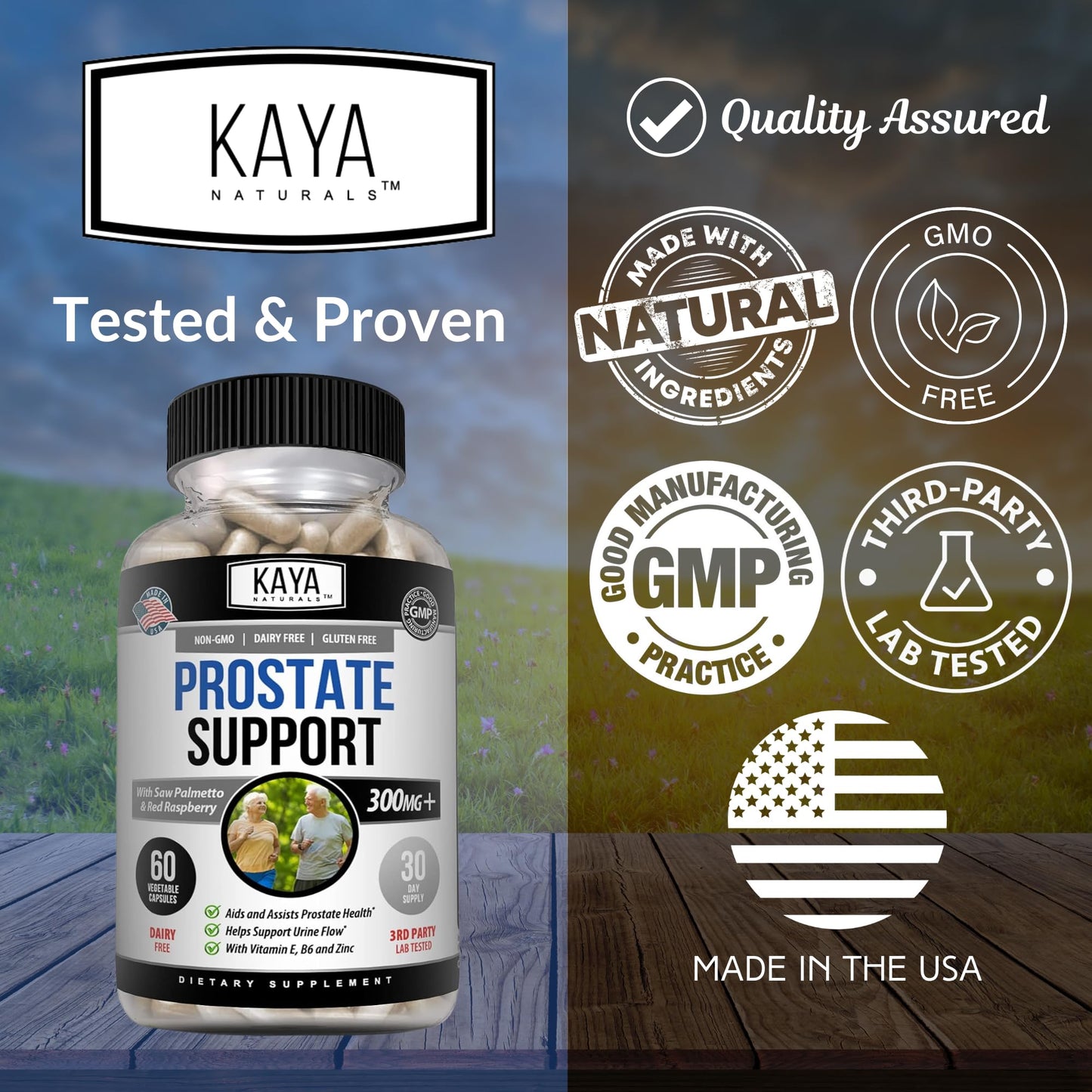 Kaya Naturals Prostate Support Saw Palmetto Capsules 60 Count