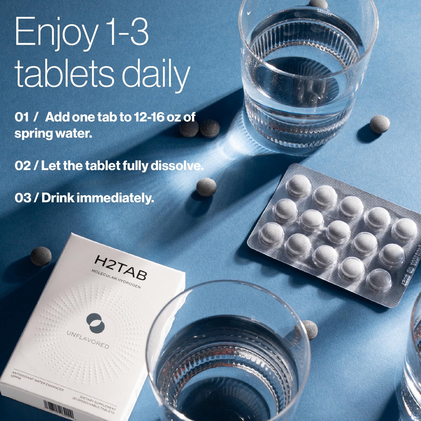 H2TAB Hydrogen Tablets with Magnesium, 30 Count