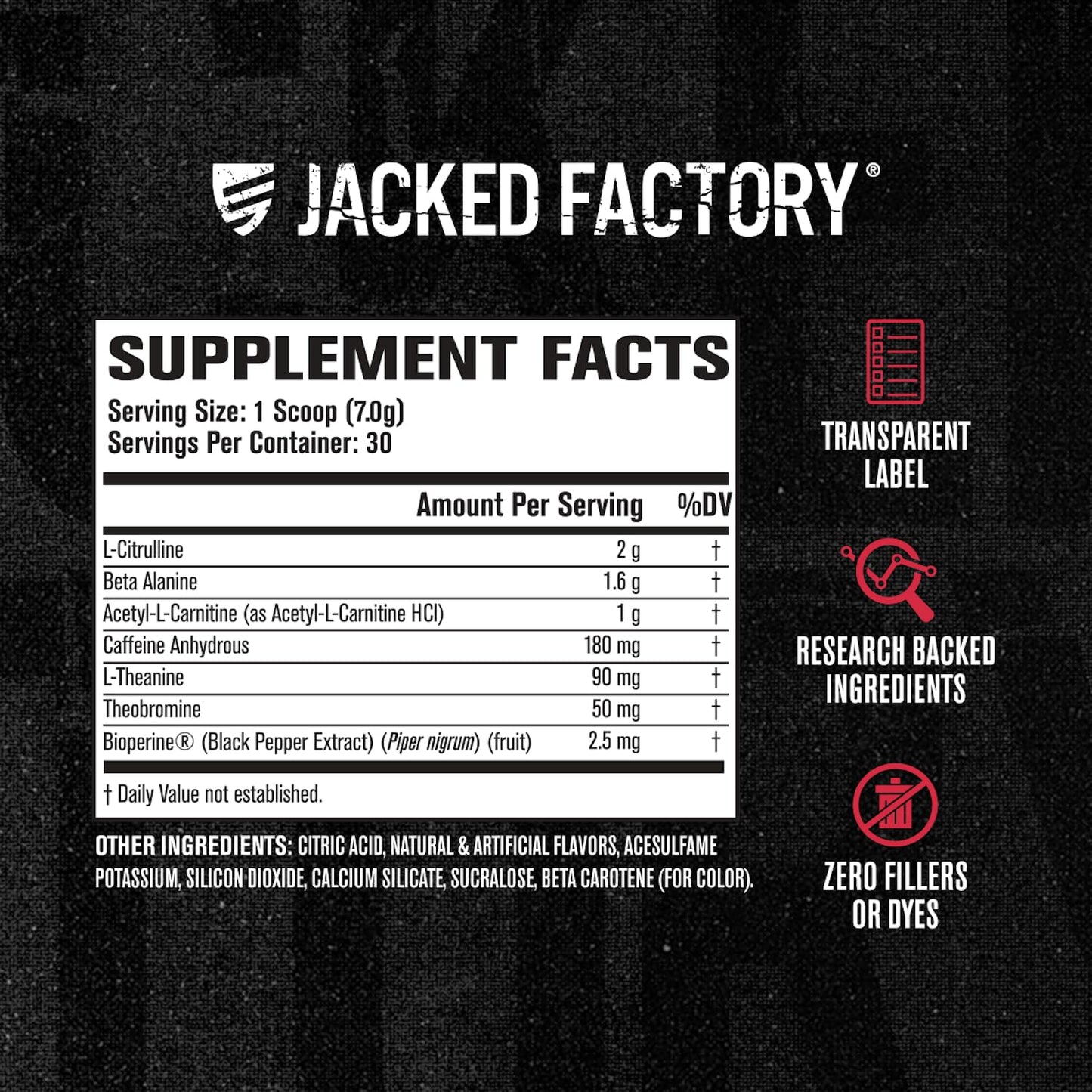 Jacked Factory NITROSURGE Shred Pre Workout Supplement Powder 7.4 Ounce