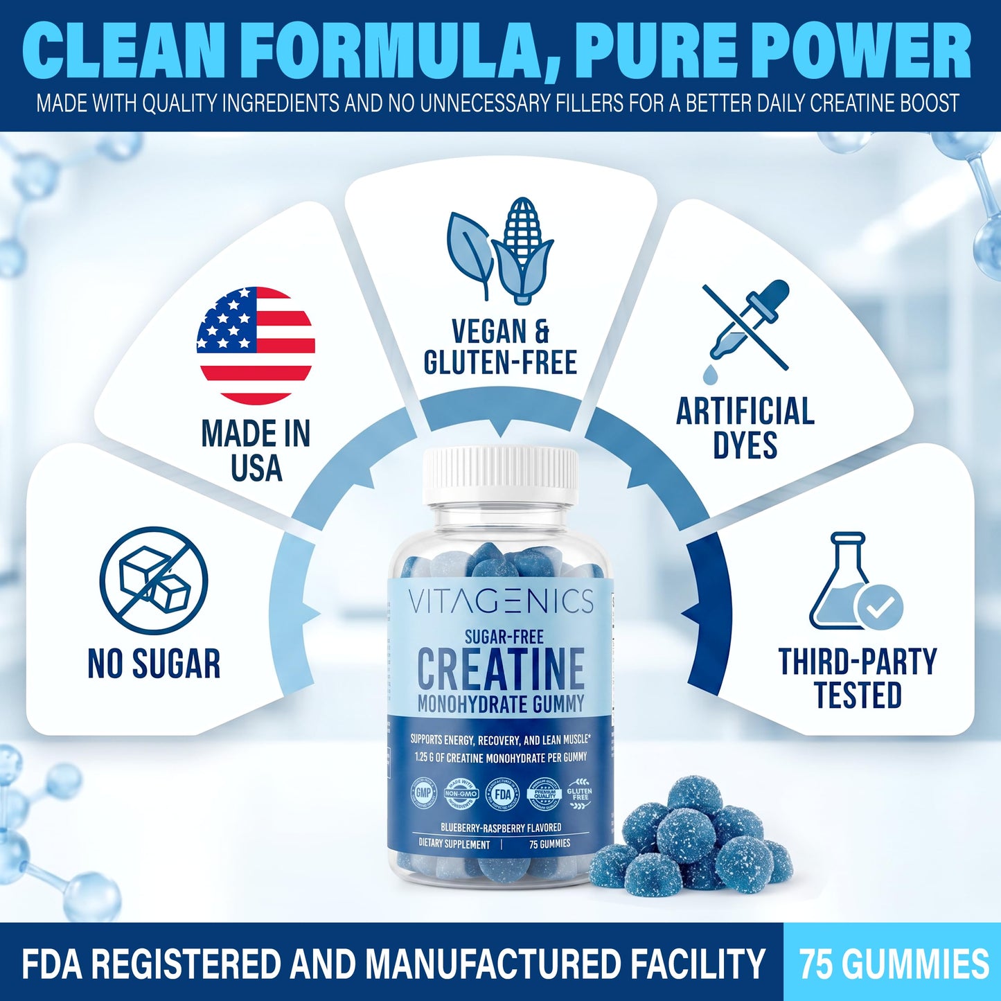 Vitagenics Creatine Gummies 75 Count