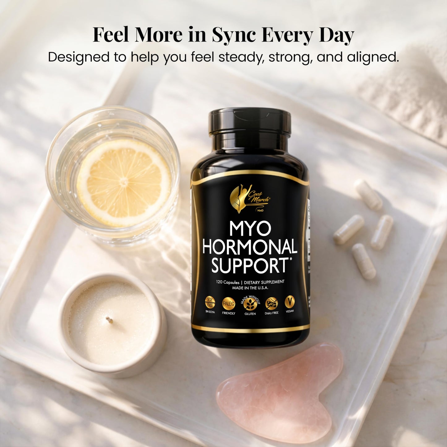 Cocó March N.M.D Myo-Inositol Hormonal Support for Women Capsules 120 Count