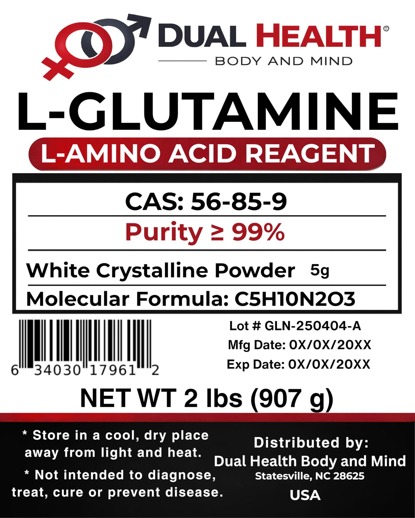 Dual Health Body & Mind L-Glutamine Powder 32