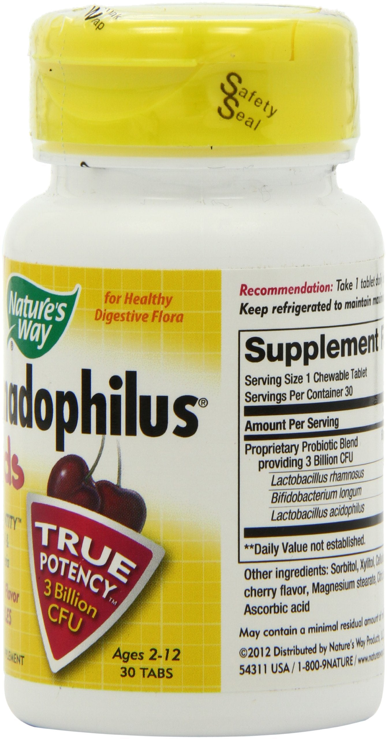 Nature's Way Primadophilus Probiotic Chewables for Kids, 60 Chewables