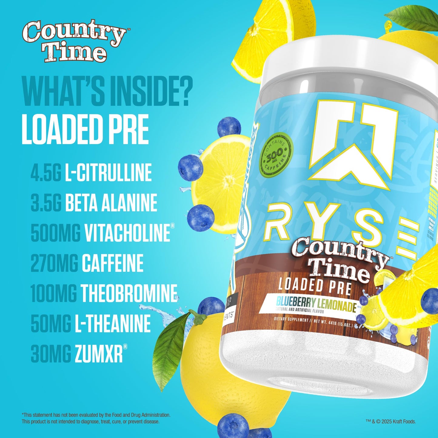 RYSE Up Supplements Loaded Pre Workout Powder 15.3 Ounces