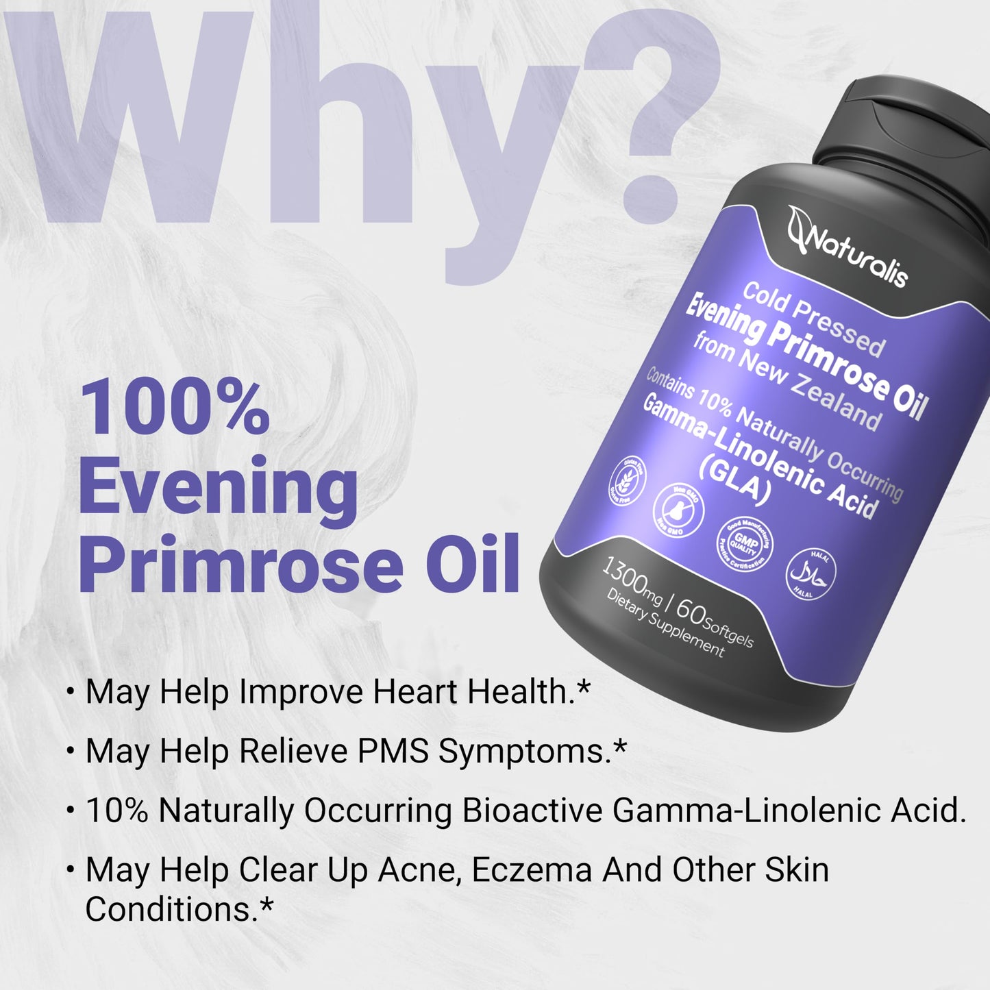 Naturalis Evening Primrose Oil 1300mg Softgels 60