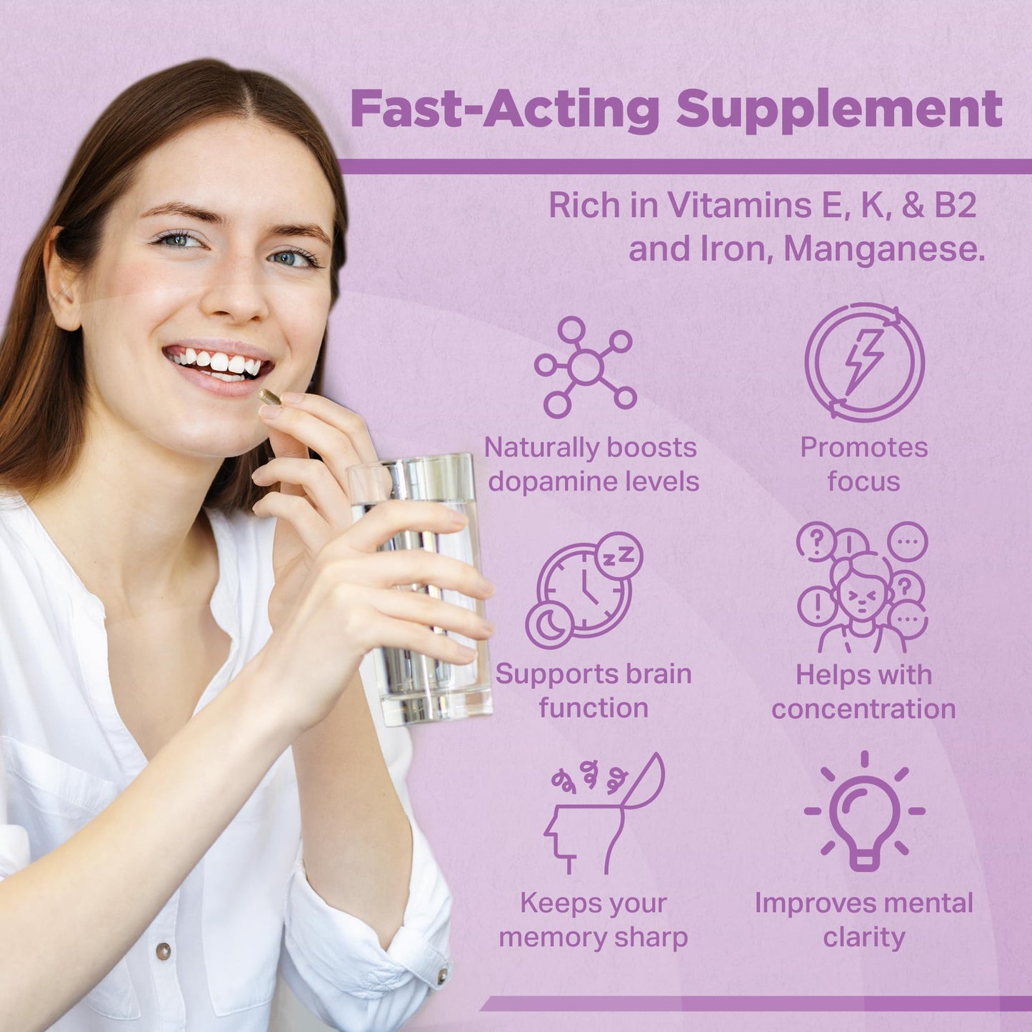 STRENGTH & SPICES Memory Booster and Focus Supplement with Ginkgo Biloba and 22 Super Ingredients, 60 Capsules