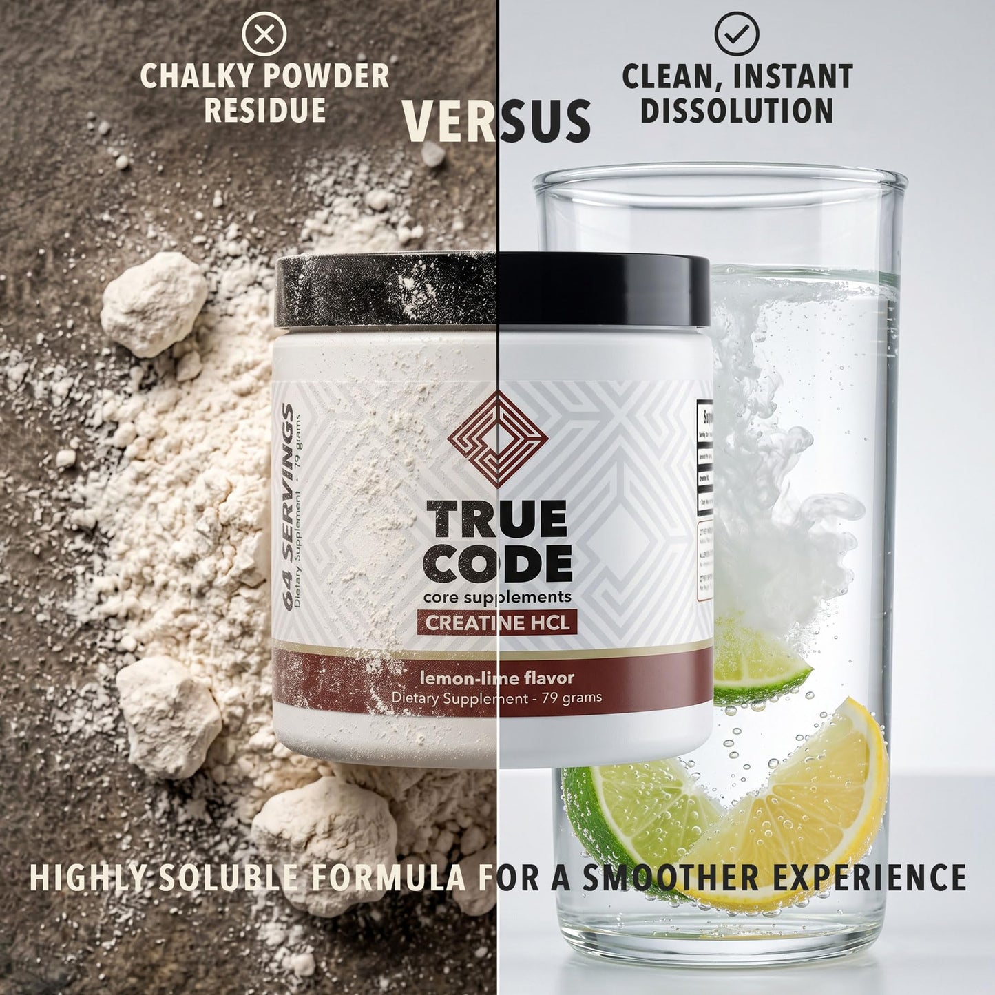 TRUE CODE core supplements Creatine HCL Powder 2.8 Ounce