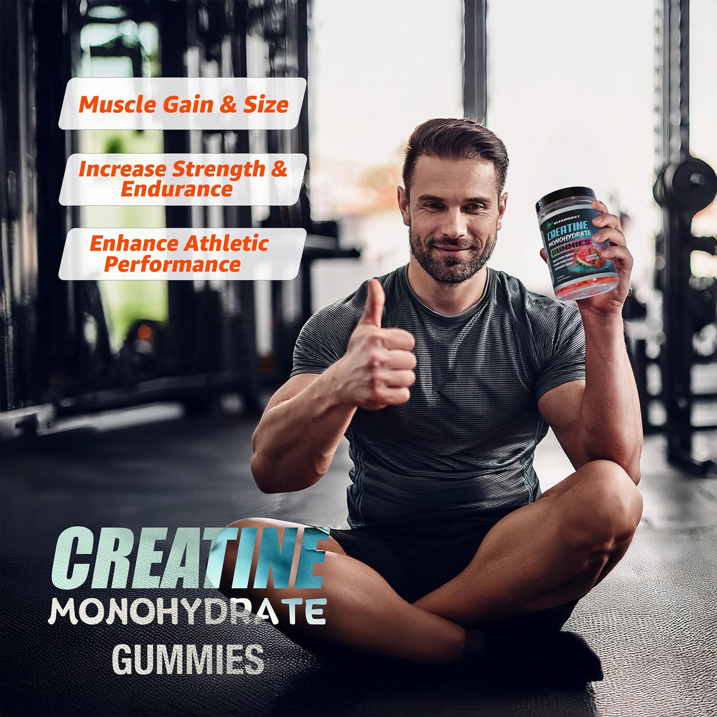 VitaBoost Creatine Gummies 5g Chewable 120 Count