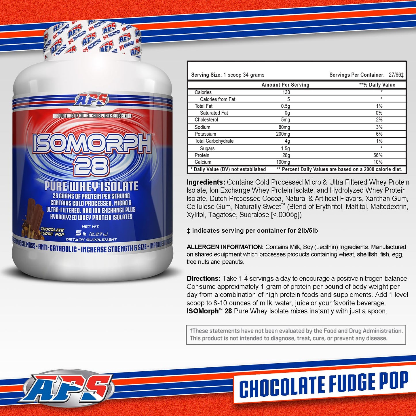 APS Nutrition Isomorph 28 Protein Powder 80 Servings