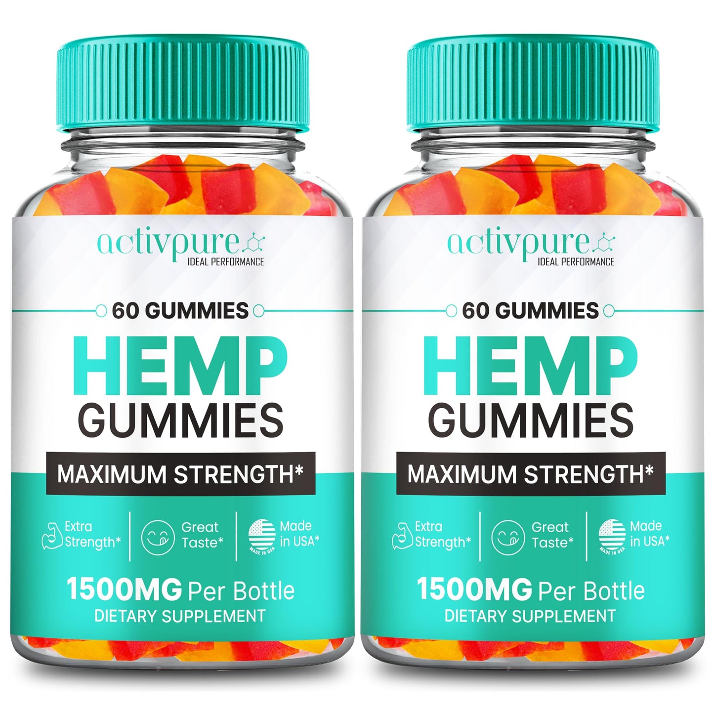IDEAL PERFORMANCE Activ Pure Hemp Gummies Gummy, 120 Count