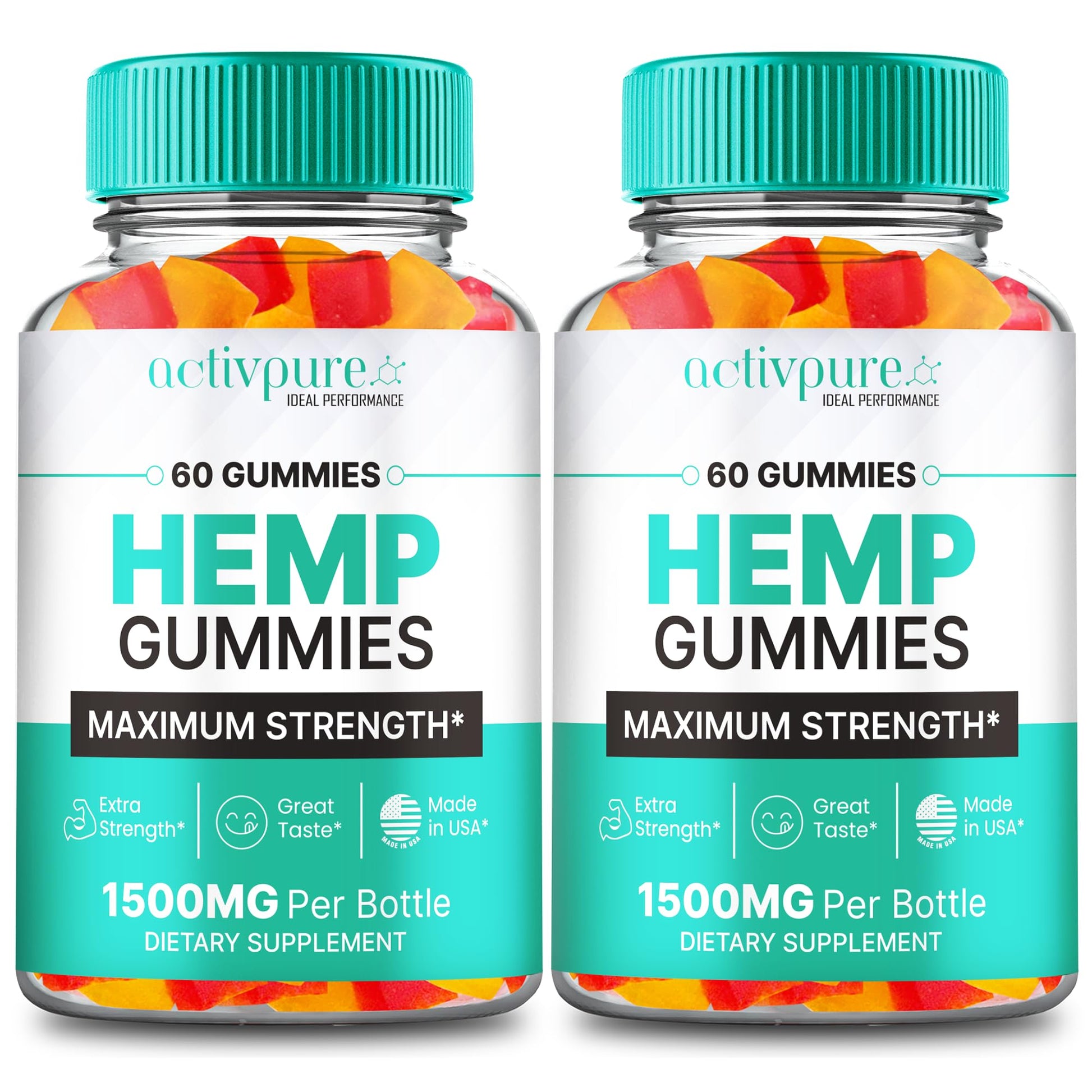 IDEAL PERFORMANCE Activ Pure Hemp Gummies Gummy, 120 Count