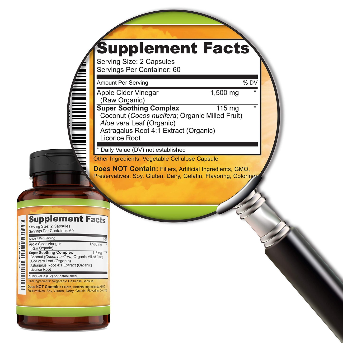 Key Nutrition Apple Cider Vinegar Capsules 120 Count