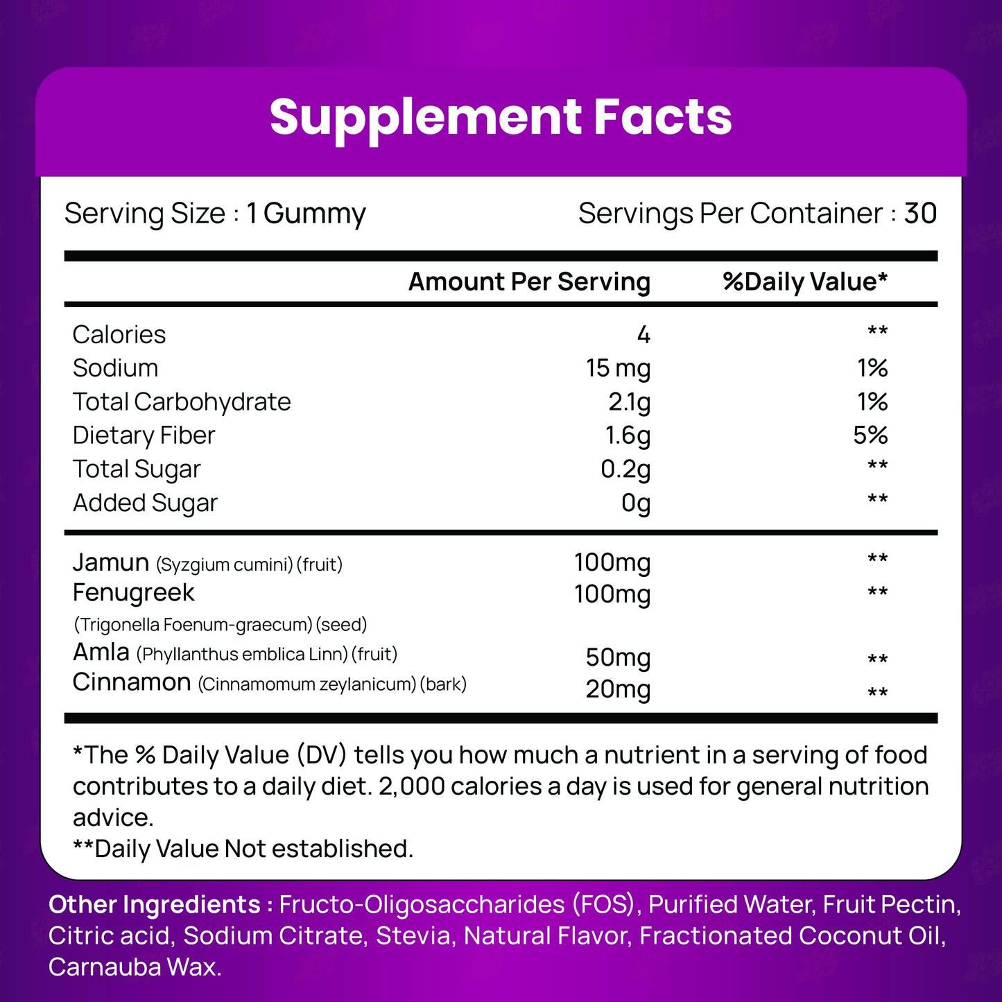 TIKDI GlucoPlum Gummy 30 Count