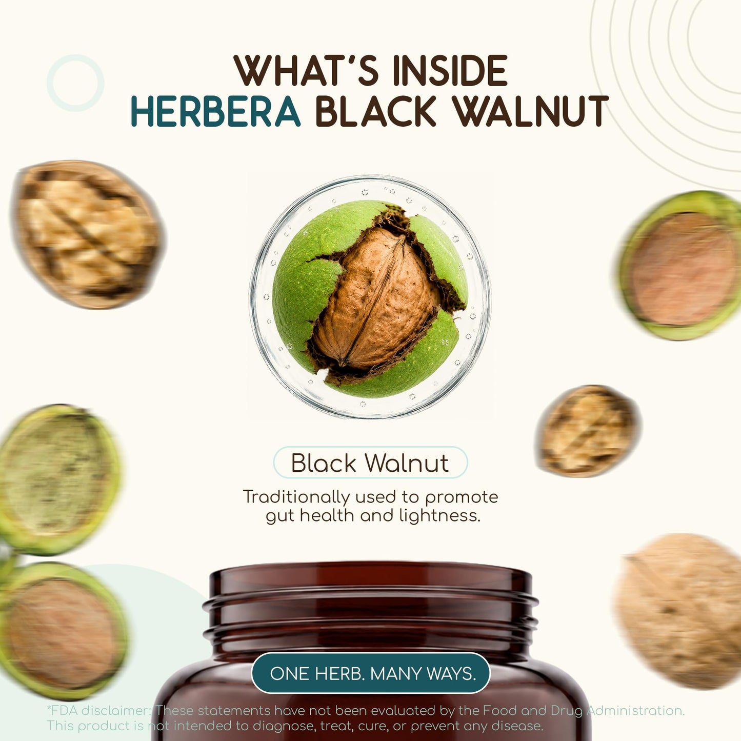 HerbEra Black Walnut Capsules 120 Count